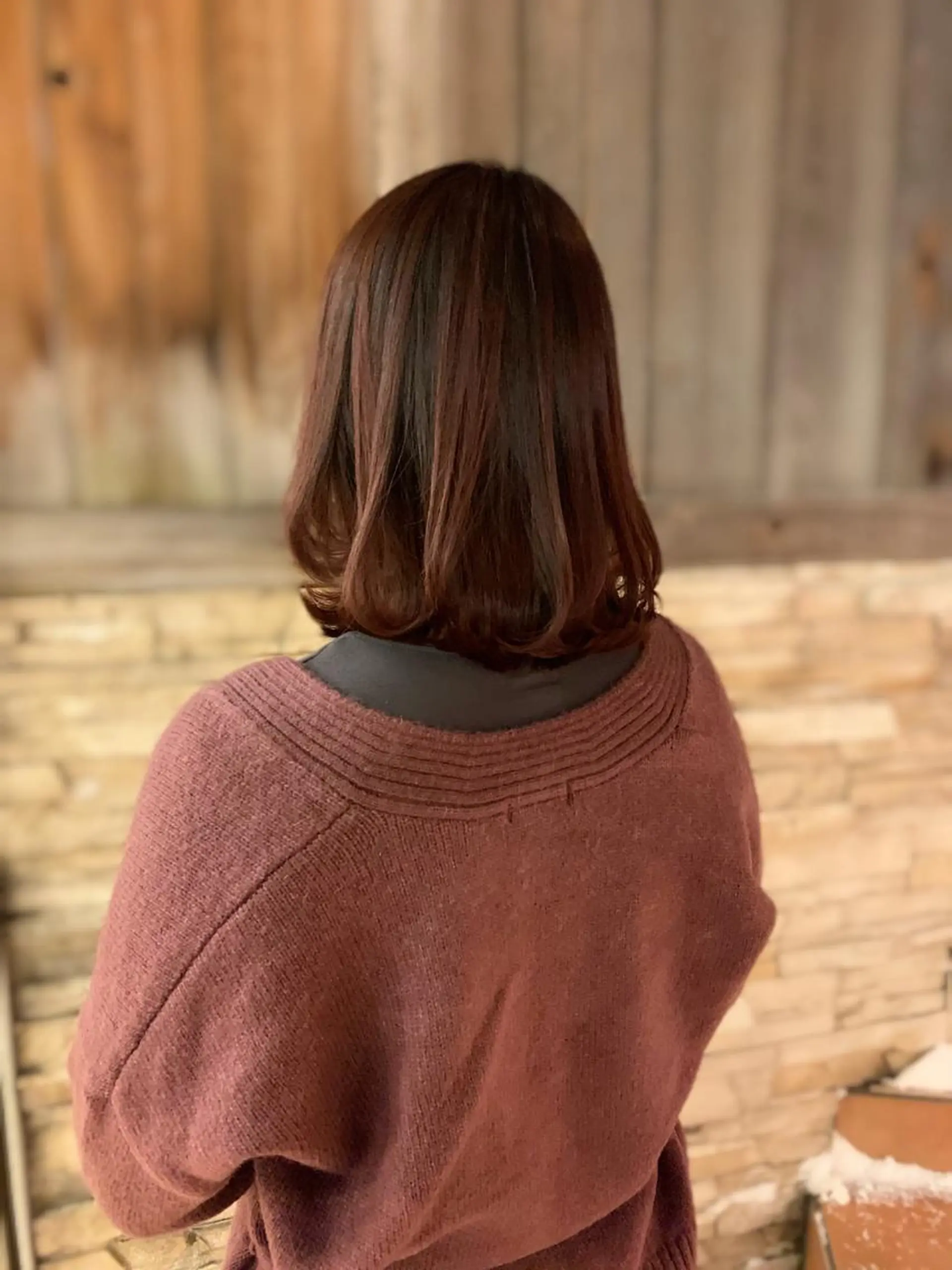 ミディアム カラー グラデーションカラー ピンクカラー 松村 総のヘアスタイル