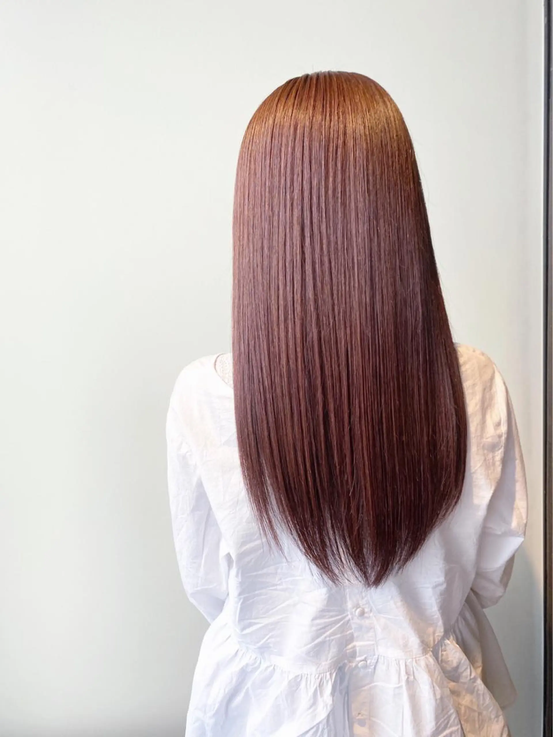 セミロング カラー ベージュカラー ピンクカラー ピンクベージュ 🫧透明感ケアカラー 守利🫧のヘアスタイル