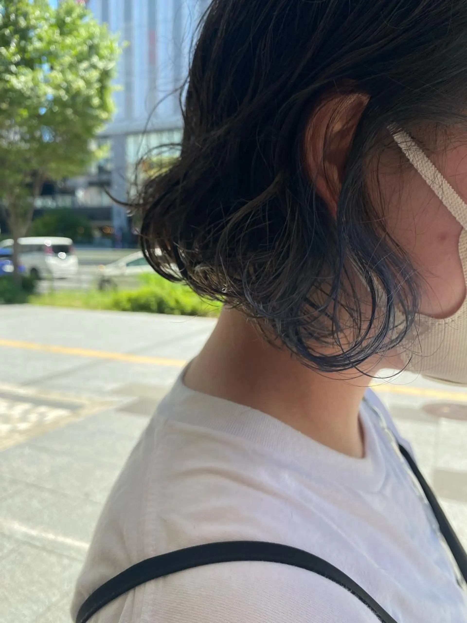 ミディアム カラー パーマ カット ヘアカラー トリートメント ツキノキ ミナのヘアスタイル