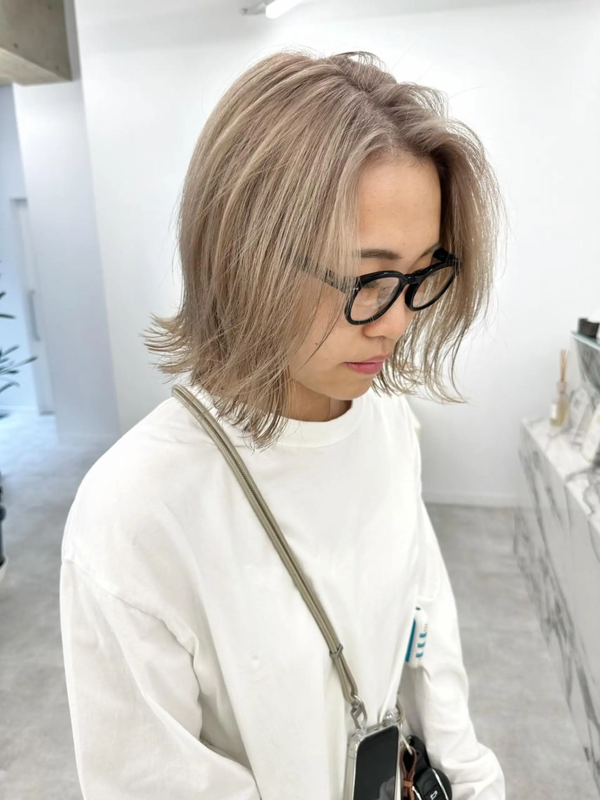 ショート カラー ベージュカラー ブリーチ ブロンド ブロンドベージュ ペールベージュ ヘアカラー トリートメント ブリーチ指名No.1 Daikiのヘアスタイル