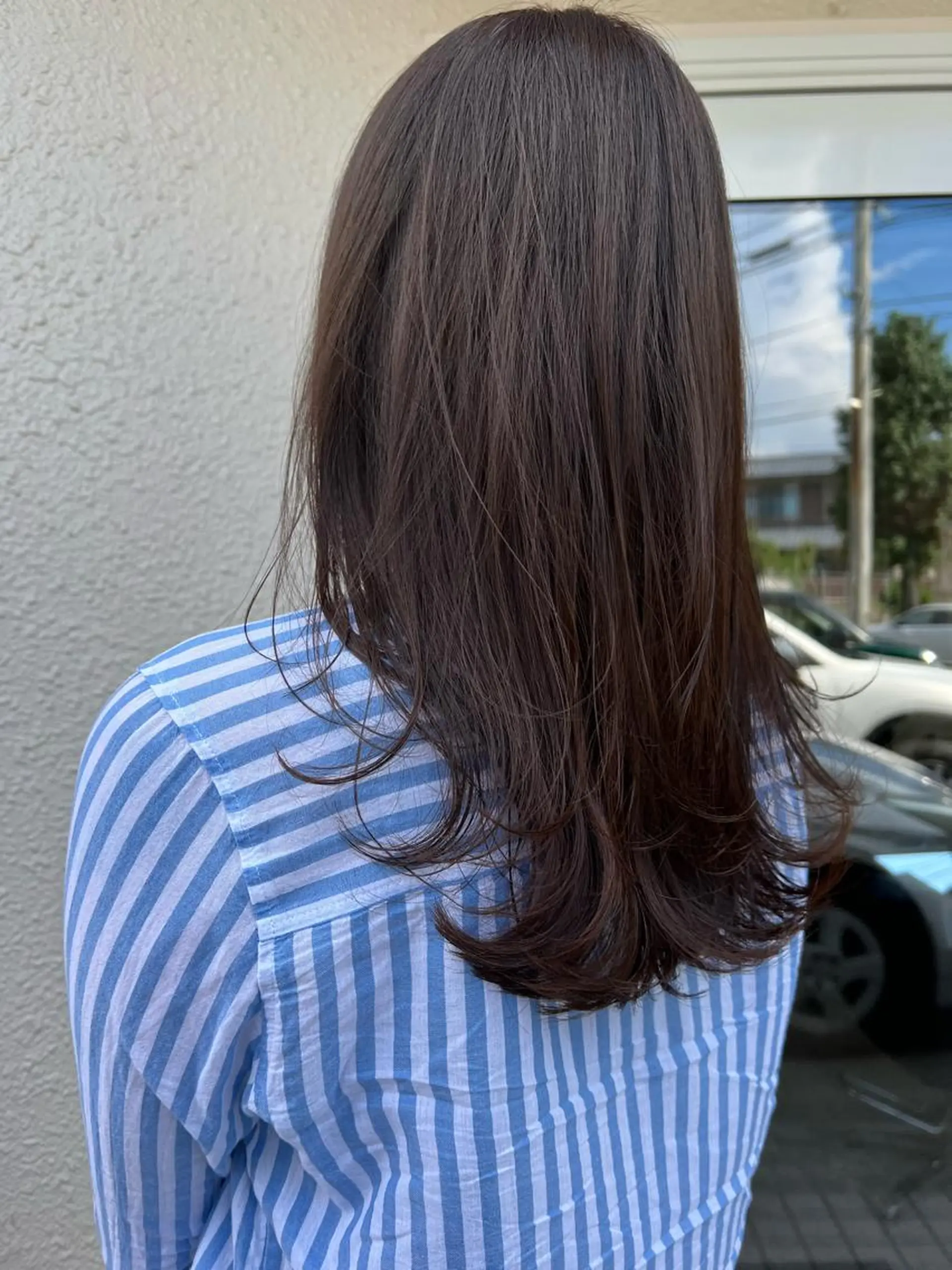 ロング カラー グレージュ レイヤーカット miri.. 久留米　haruのヘアスタイル