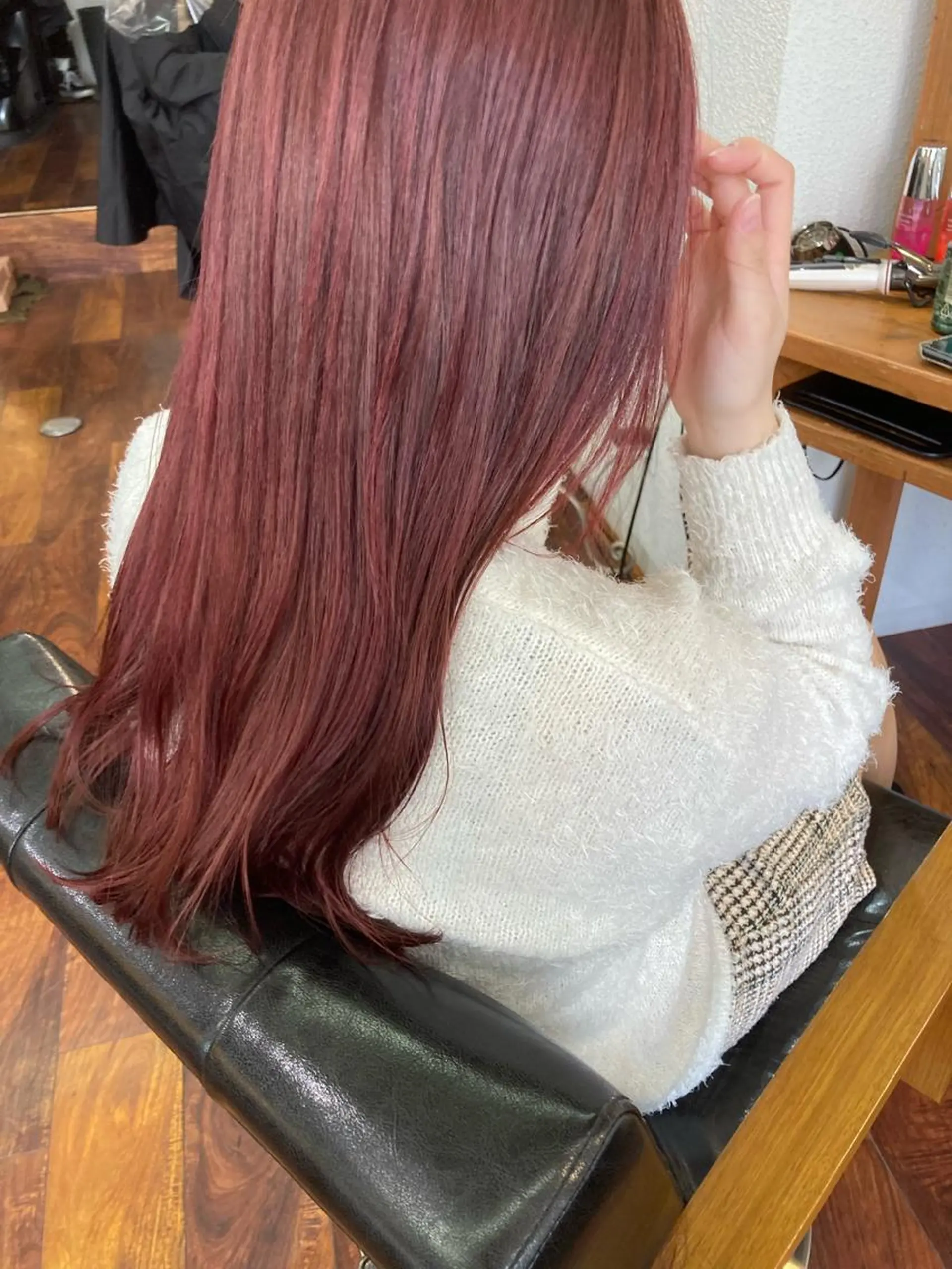 ロング カラー ブリーチ ピンクカラー カット ヘアカラー トリートメント 小木曽智美 /ボブ/ショートのヘアスタイル