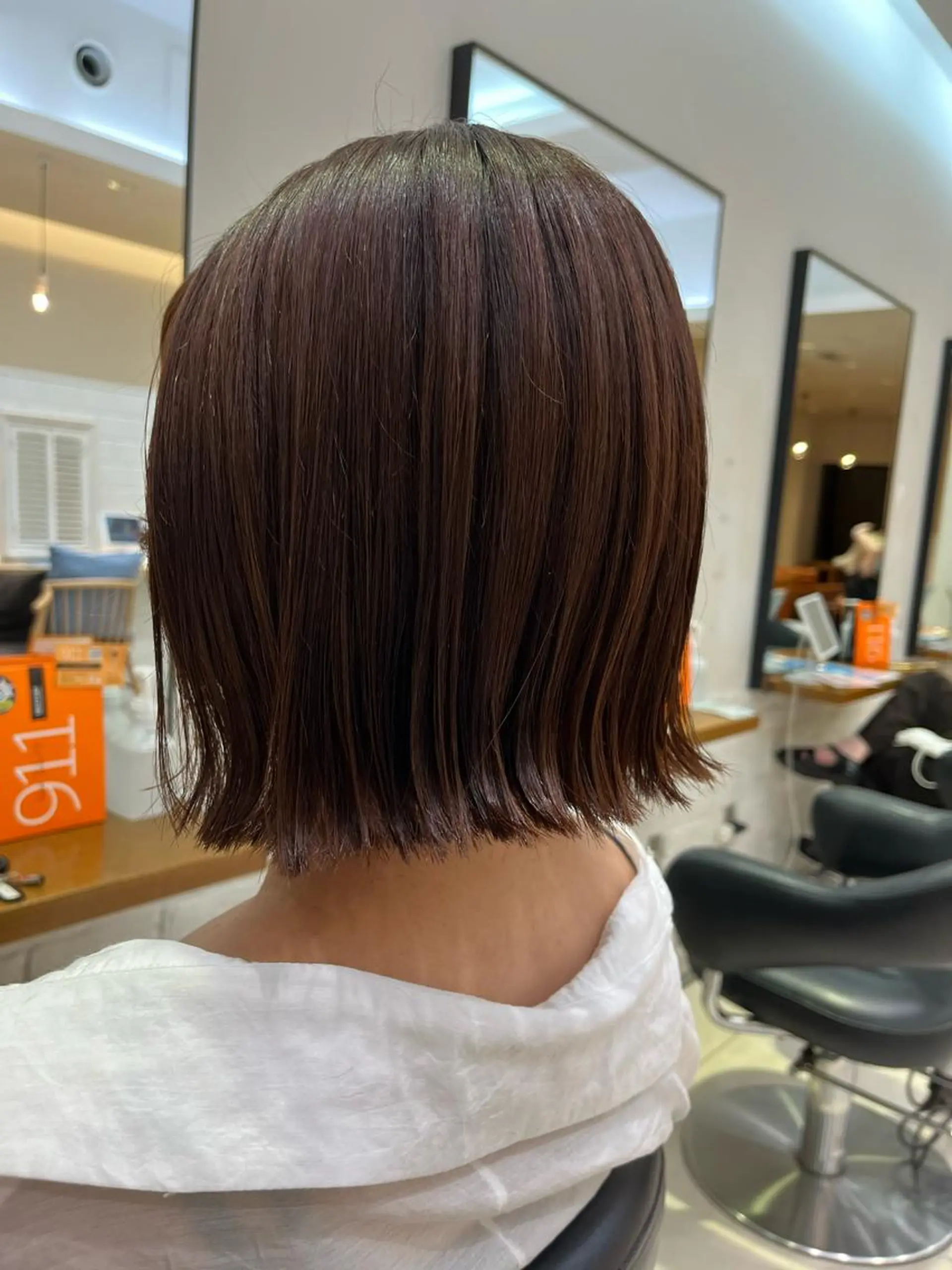 ミディアム ボブ 外ハネヘア コテ巻き風パーマ🫧 麻尋のヘアスタイル