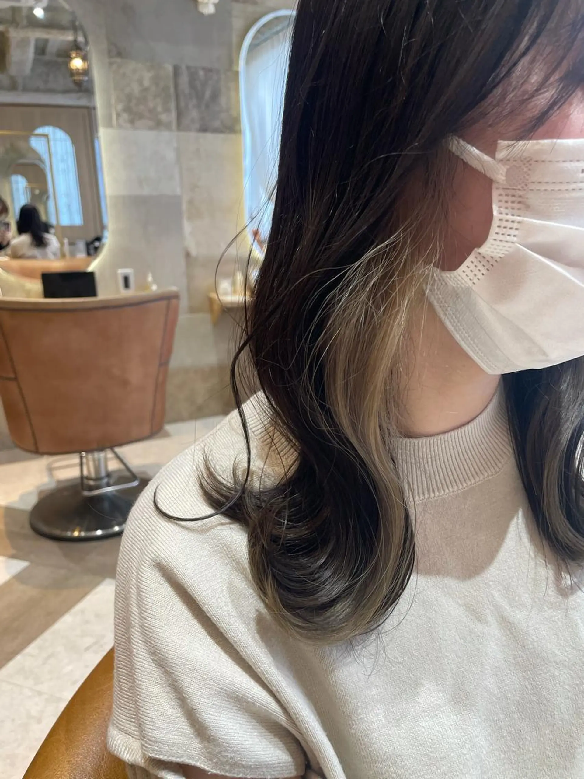 ロング カット ヘアカラー トリートメント Kanami/韓国風 /艶カラーのヘアスタイル