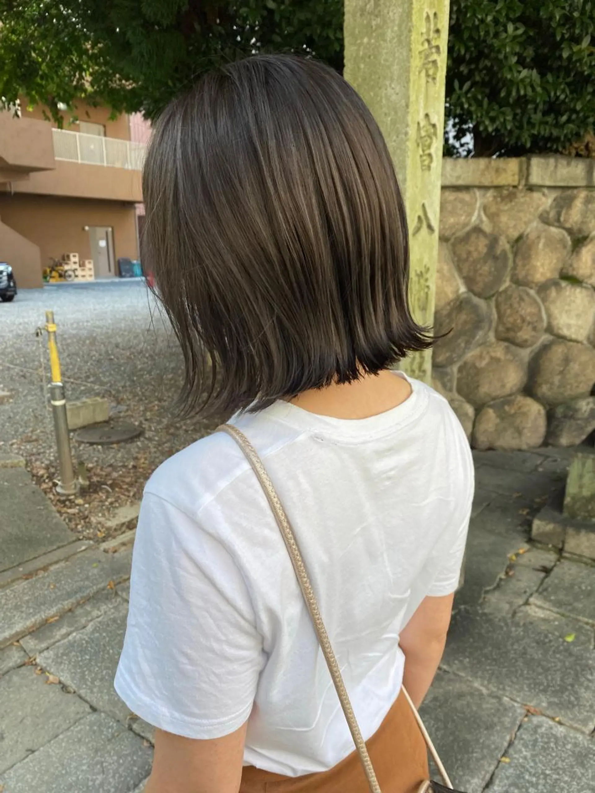 ショート カラー グレージュ ハイライトカラー ハイライト ハイライトカラー MINAMIのヘアスタイル