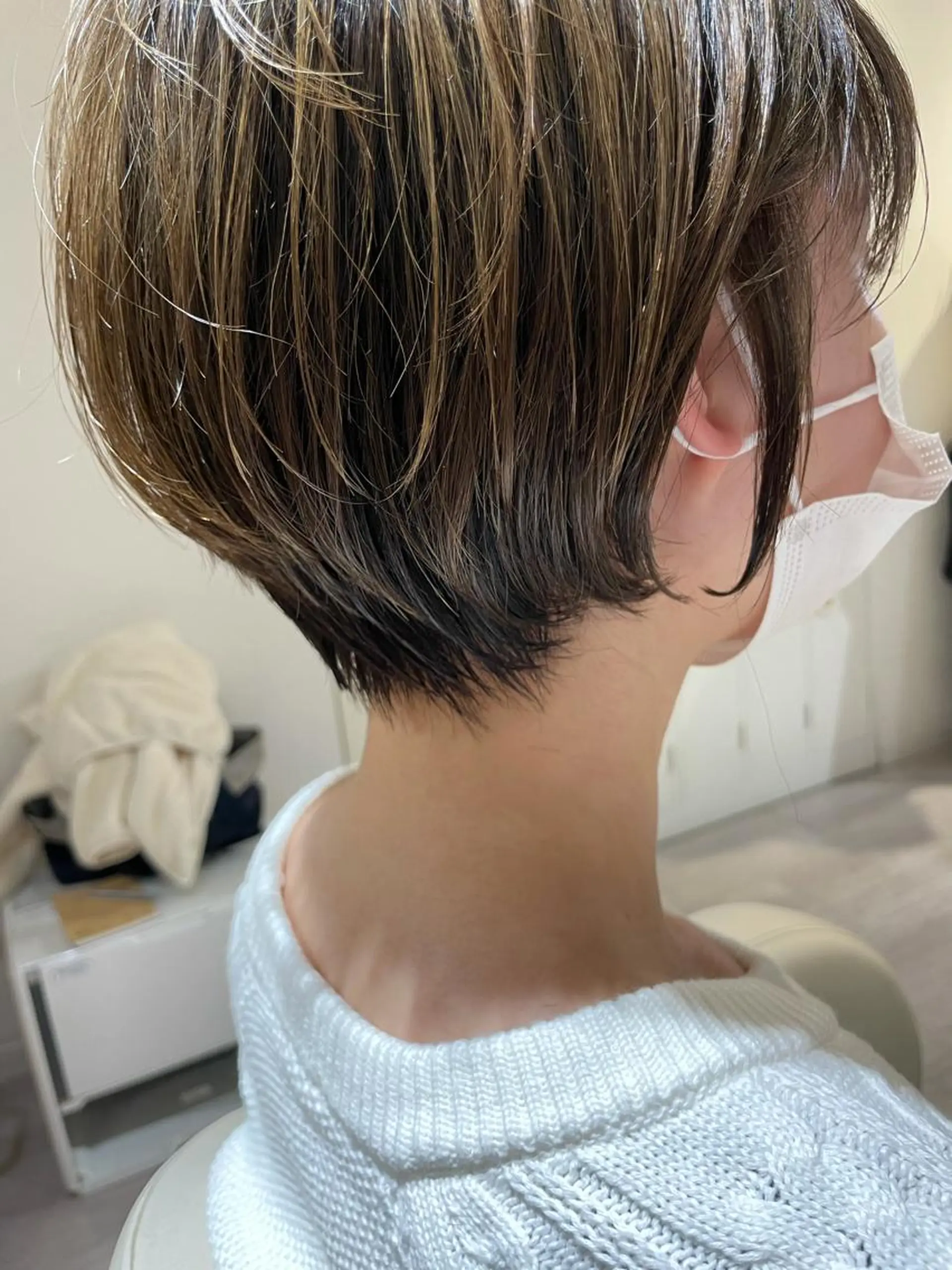 ショート カラー ショートボブ ハイライトカラー ボブ ハイライト ショートヘア 木村 美穂のヘアスタイル