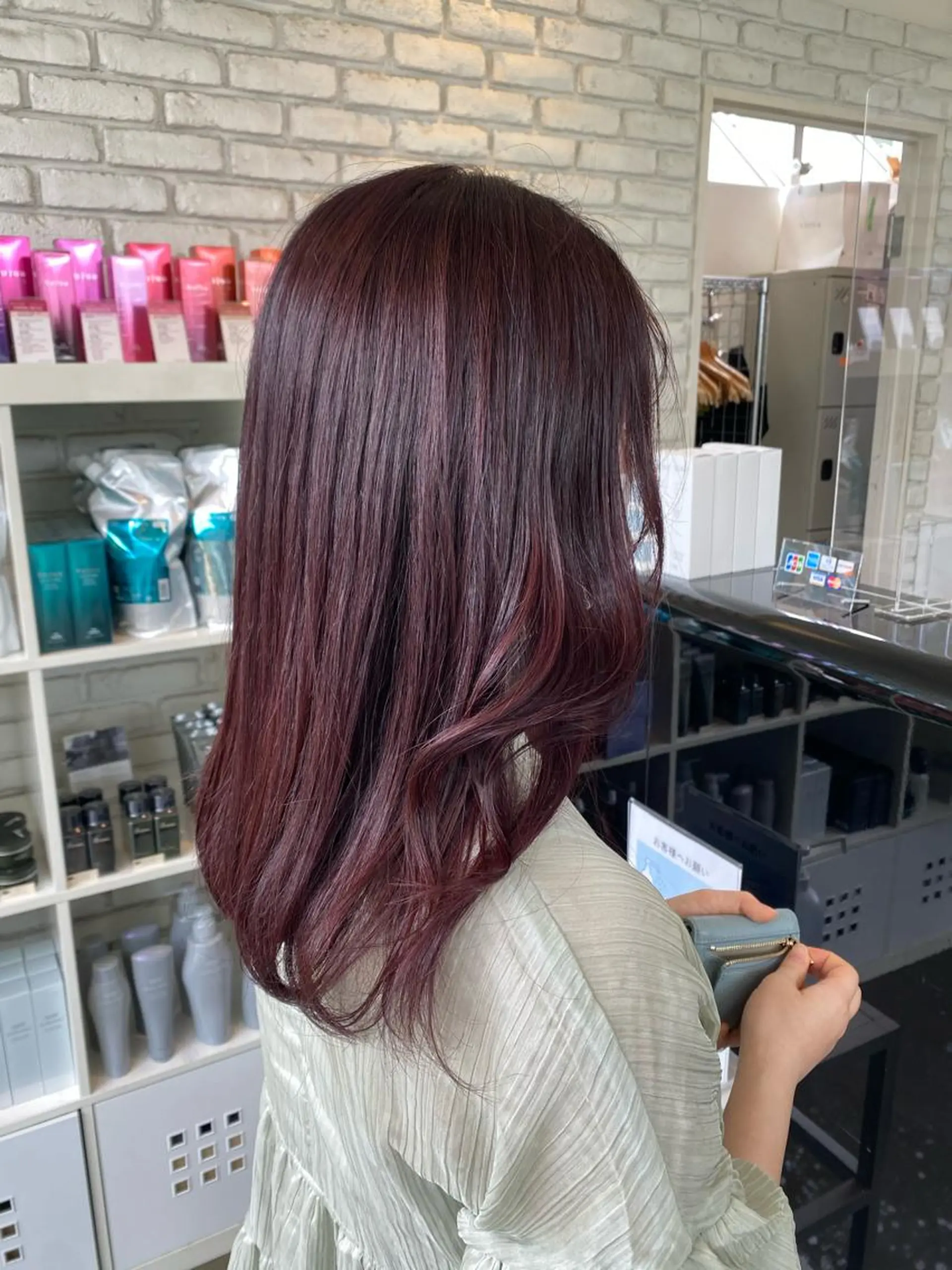 セミロング カラー ブリーチ ブリーチなしカラー ピンクカラー ✨️今だけ無料✨️ 鶴田みなみのヘアスタイル