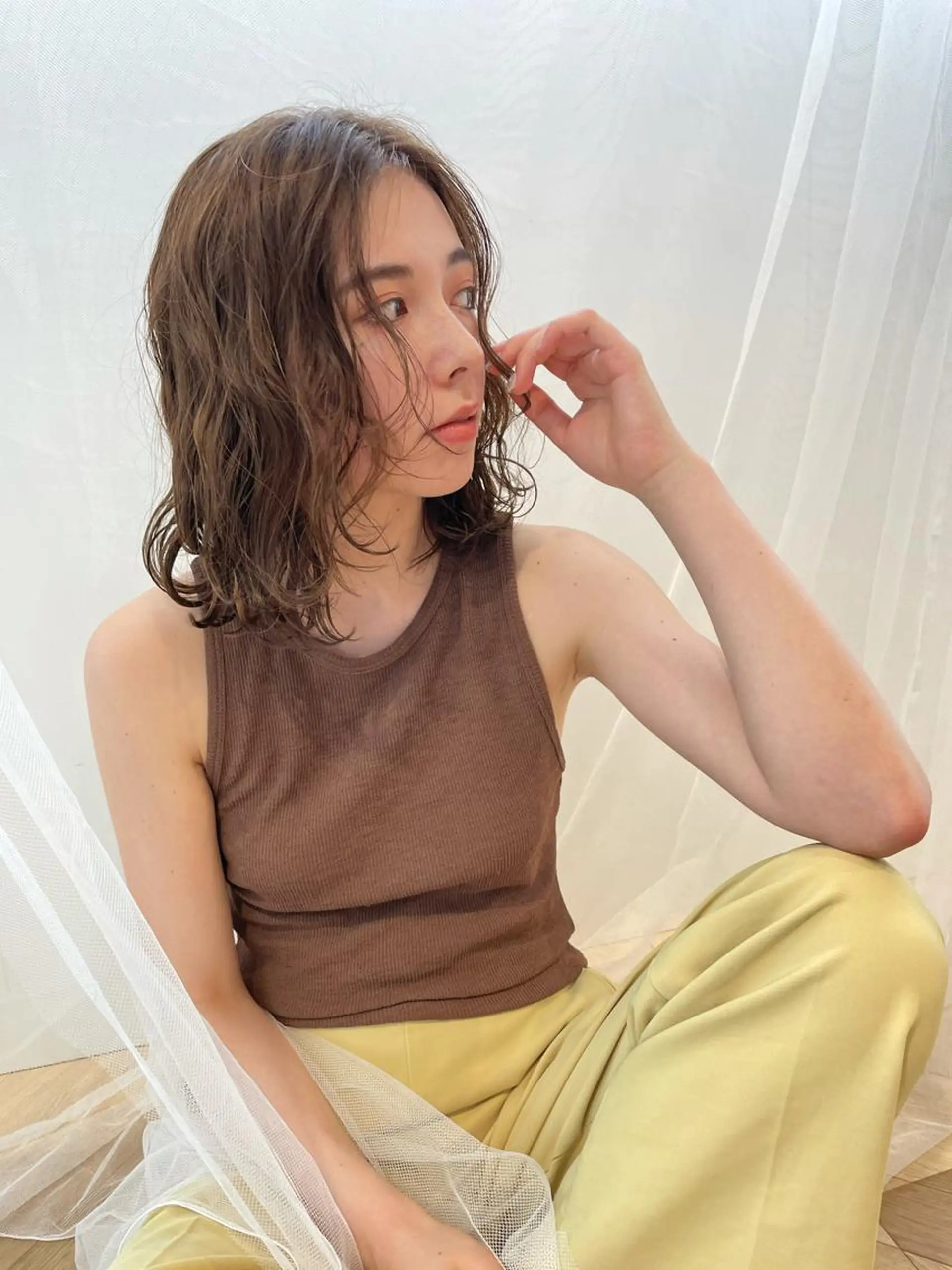 ミディアム chiharu ボブ/レイヤーのヘアスタイル