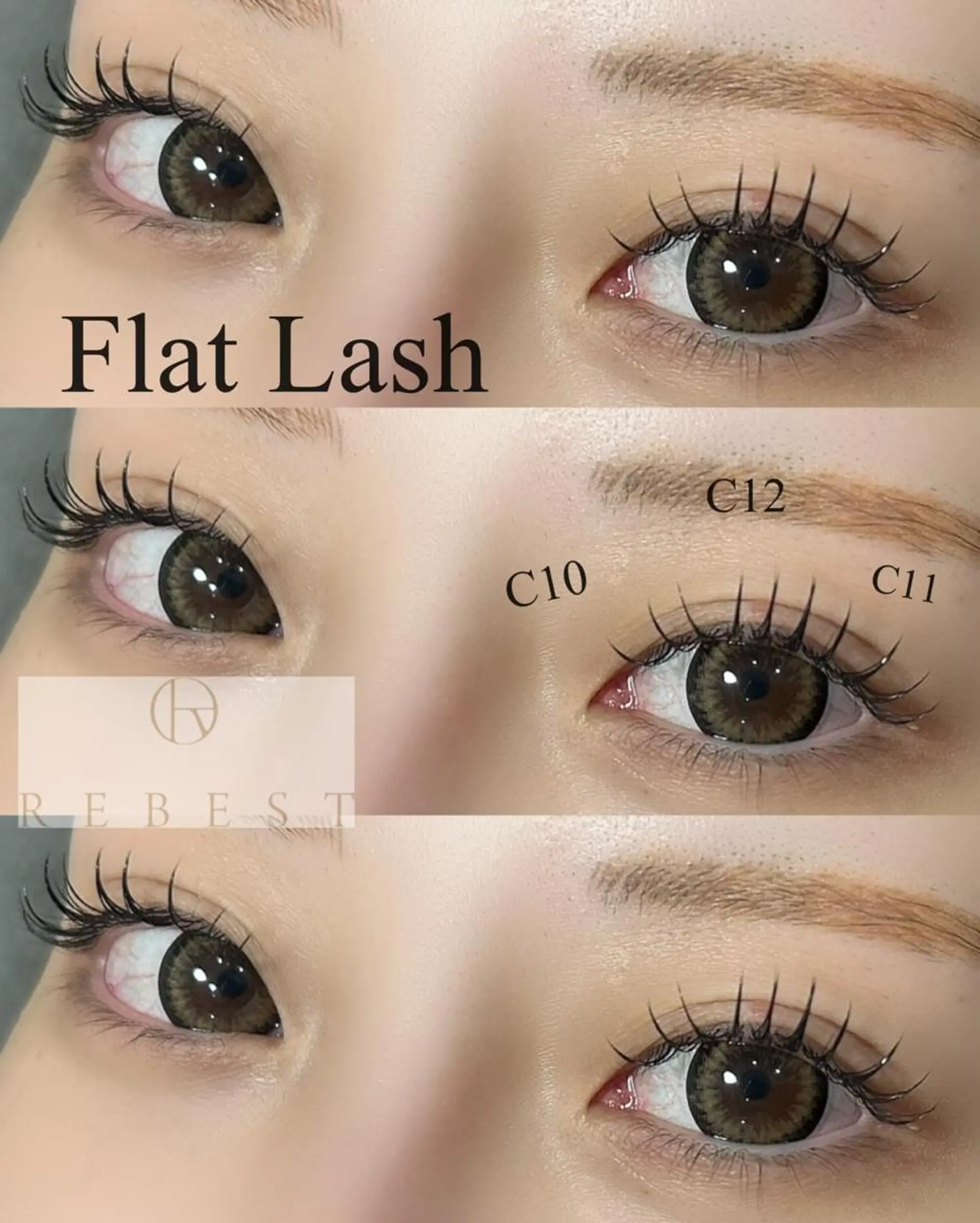 マツエク・マツパ フラットラッシュ ＲＥＢＥＳＴ 心斎橋店のマツエク・マツパデザイン