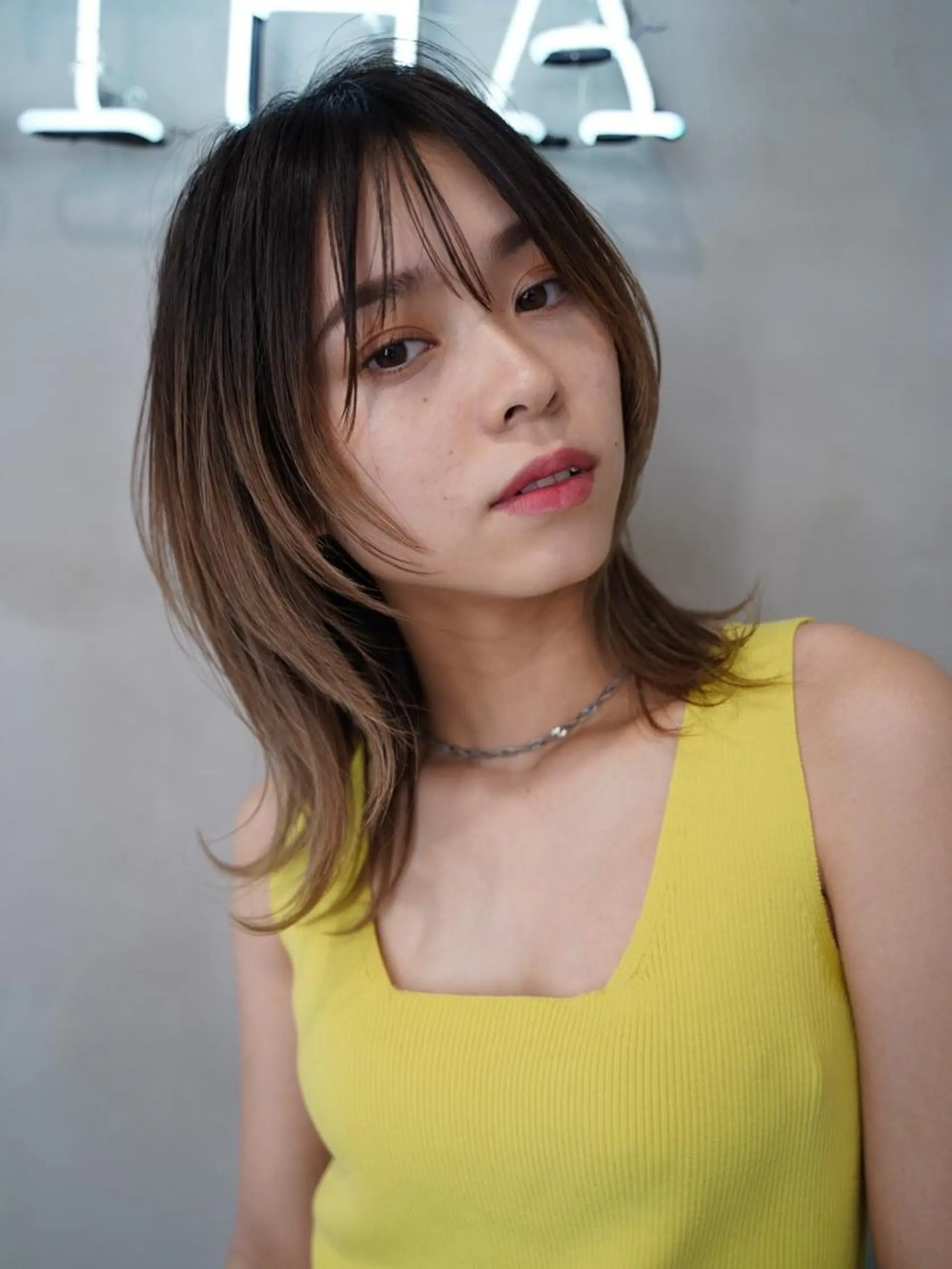 ミディアム カラー パーマ ヘアアレンジ カット ヘアカラー トリートメント 💈Chlom💈_ 公式_NewOpenのヘアスタイル