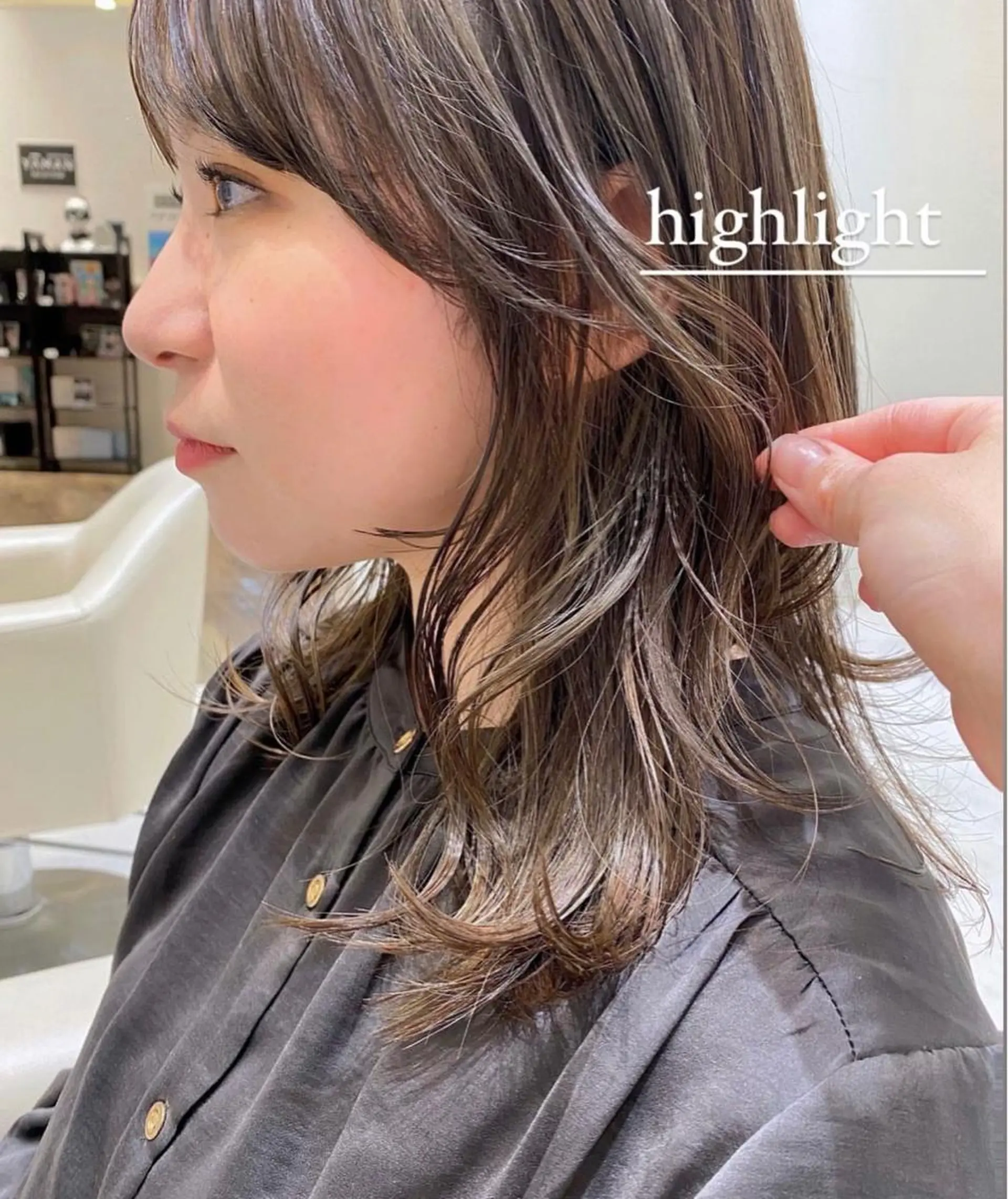 カラー K-two谷町❄️ hinaのヘアスタイル