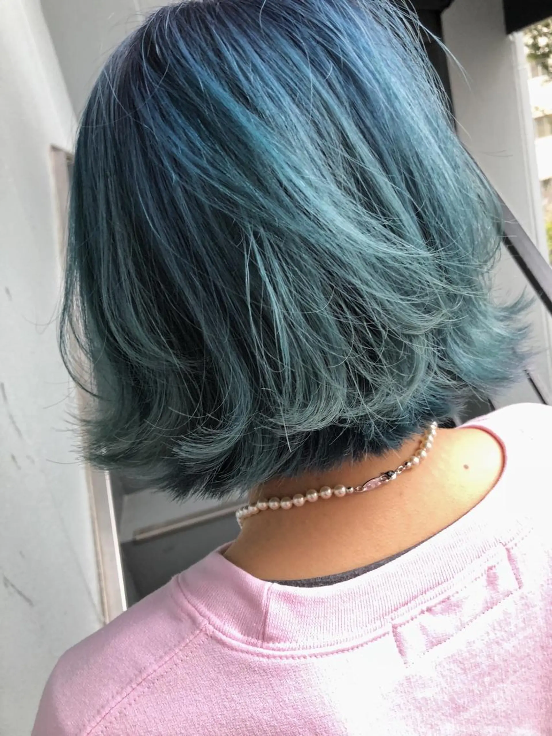 ミディアム カラー ブリーチ ブルーカラー ブルーラベンダー ラベンダーカラー ヘアカラー トリートメント PSY(サイ)池袋 金田尚久🎨のヘアスタイル