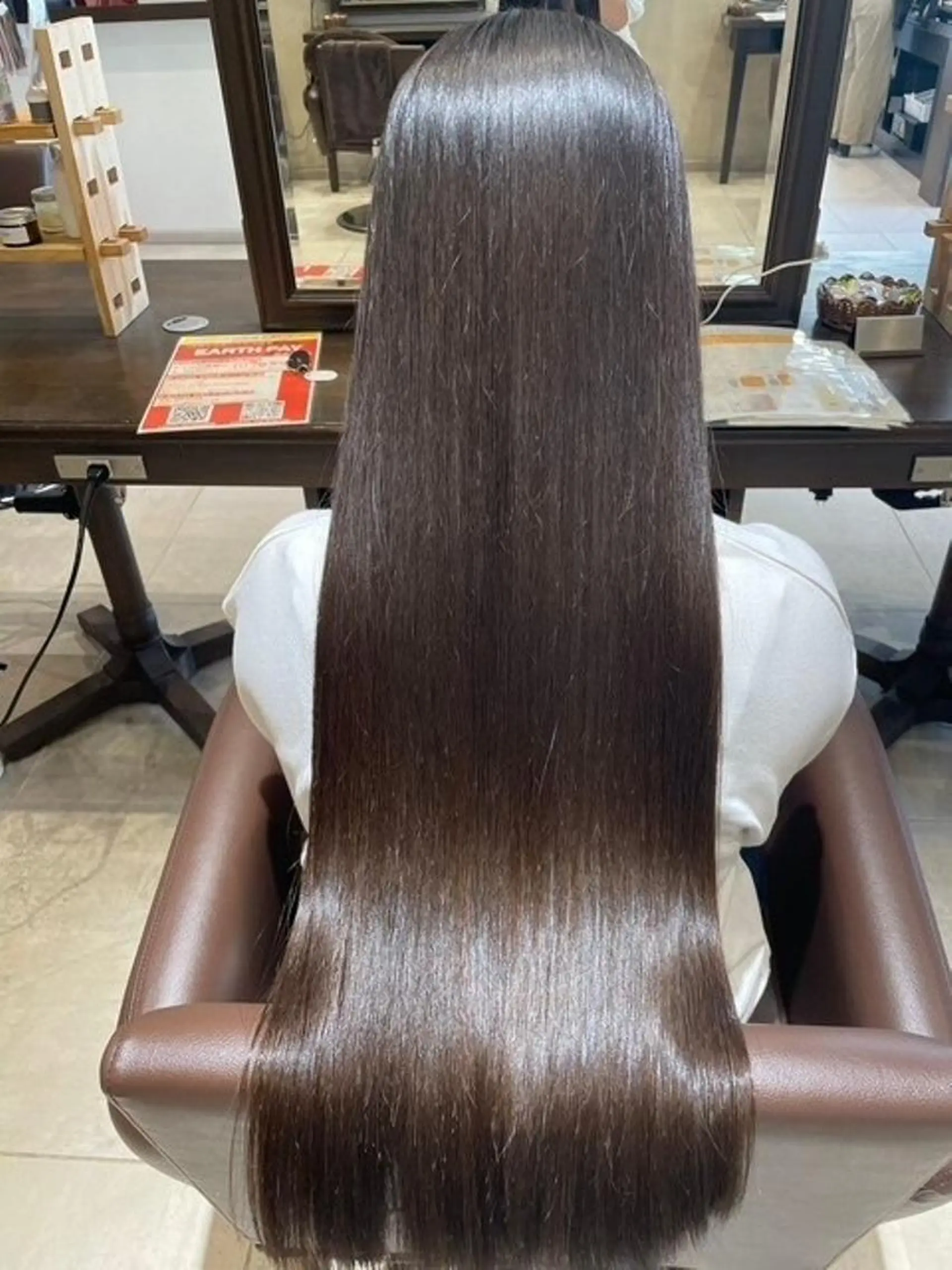 ロング カット 縮毛矯正 トリートメント 松永 果菜のヘアスタイル