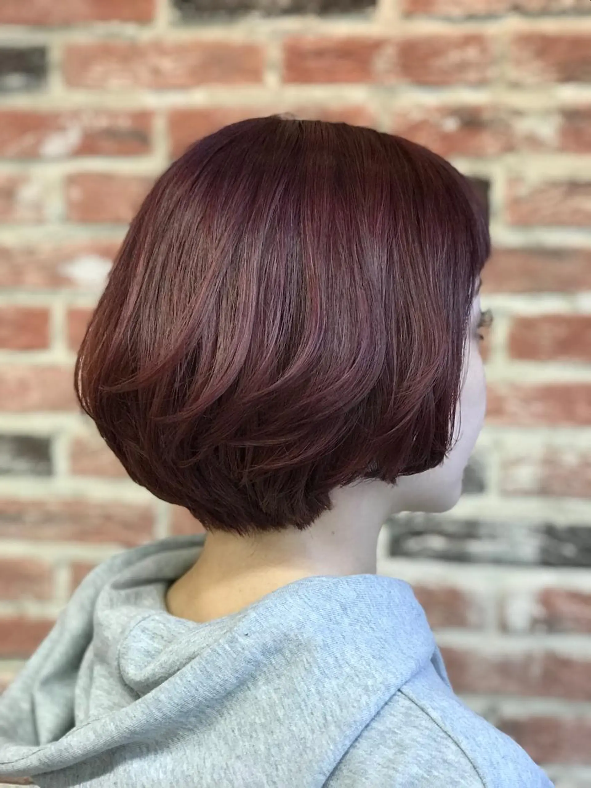 ミディアム カラー ボルドーカラー レッドカラー J所属・市村 正義のヘアスタイル