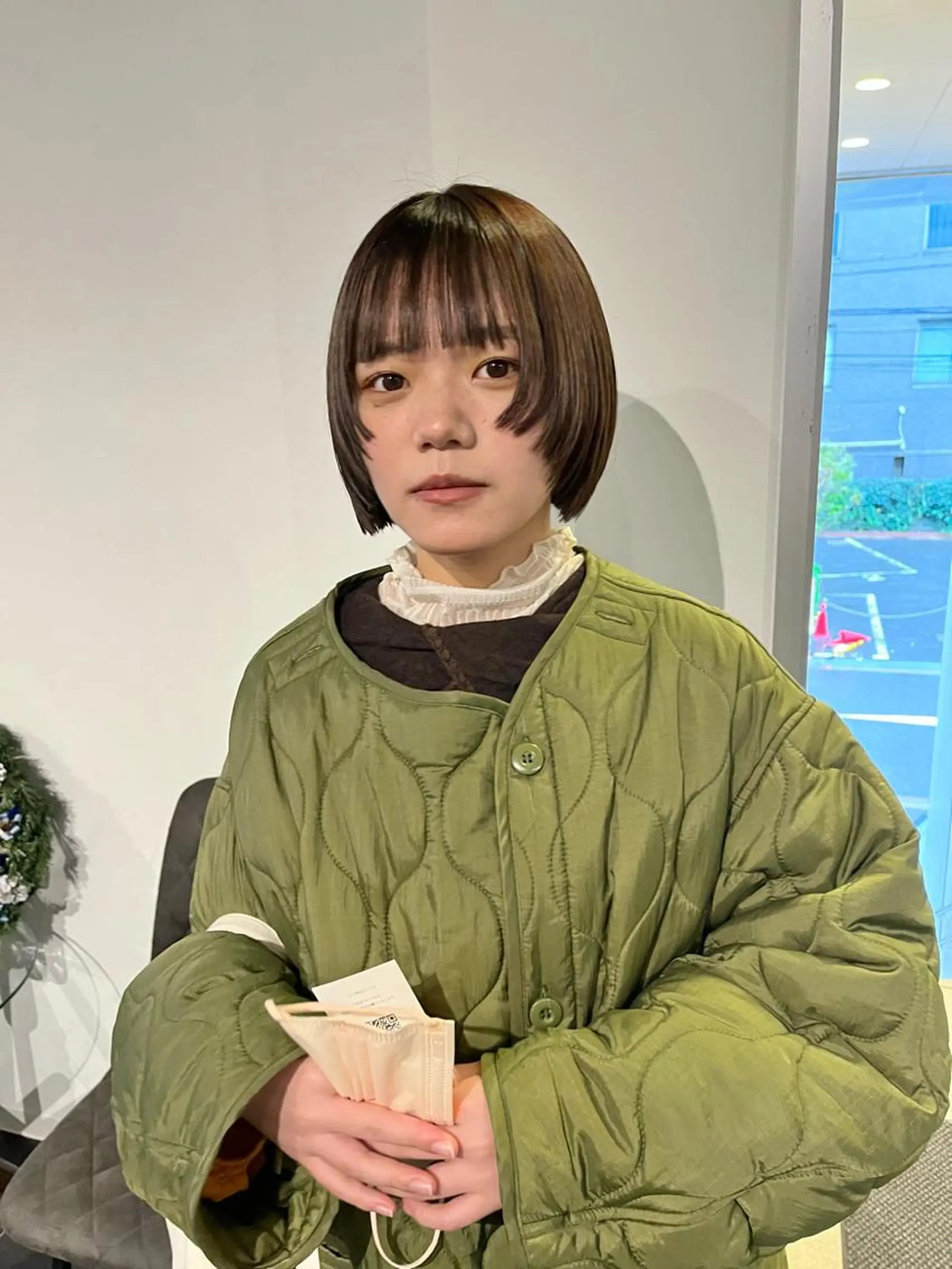 ショート カラー ブラウンカラー ナチュラルブラウン ボブ 顔周りカット ウルフカット カット ヘアカラー ショート/パーマ/ カラー/FUKOのヘアスタイル