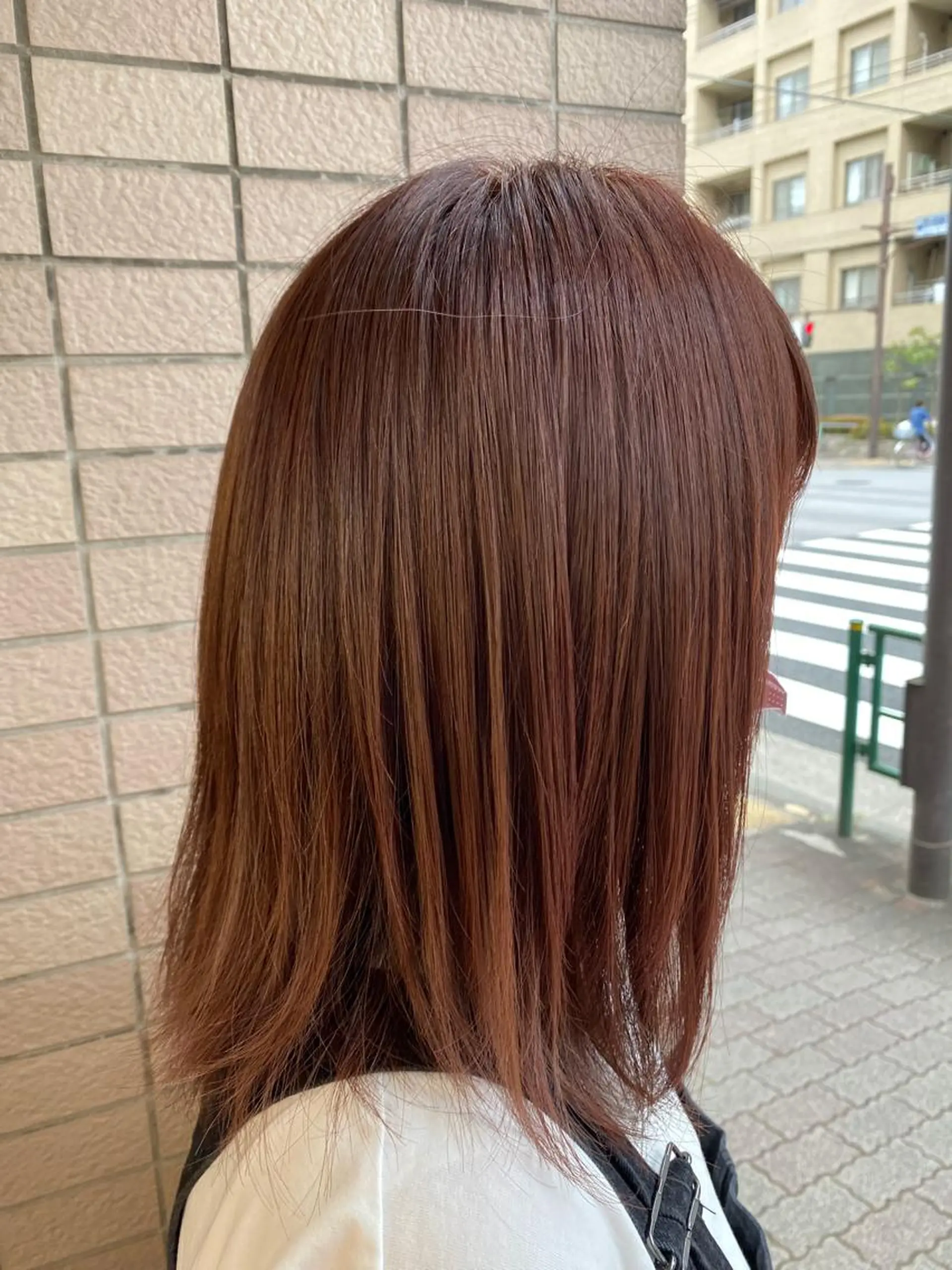 ミディアム カラー ブラウンカラー ピンクカラー ピンクブラウン ️🫧押上️🫧はな 🫧まとまるショートのヘアスタイル