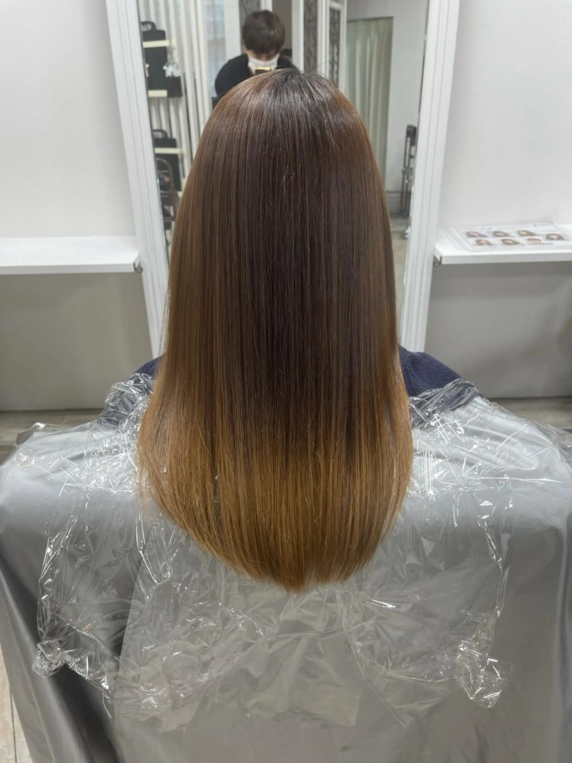 セミロング パーマ 酸性ストレート ストレートパーマ 川崎 龍馬のヘアスタイル