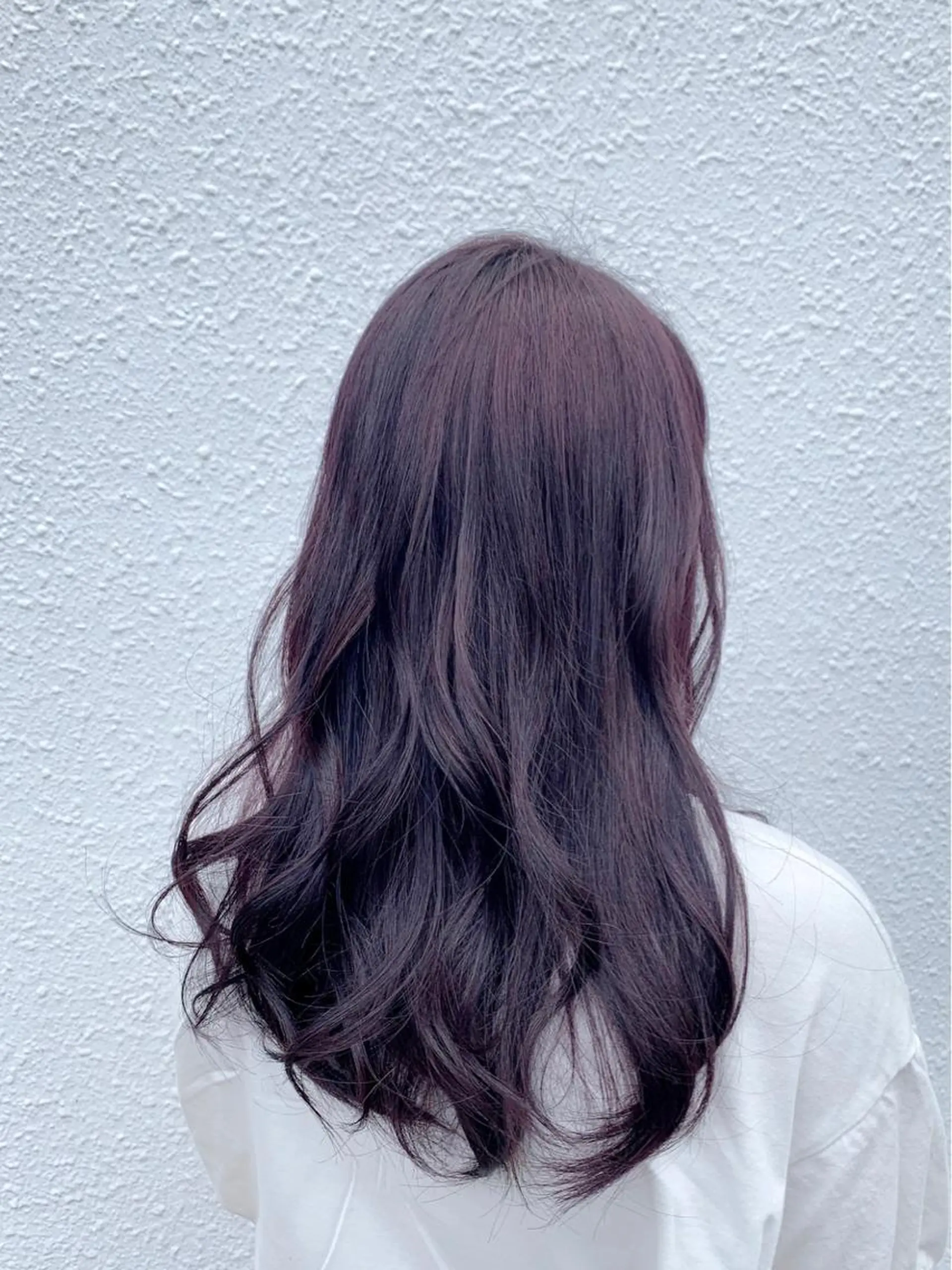 セミロング カラー パープルカラー 菅沼 まみのヘアスタイル