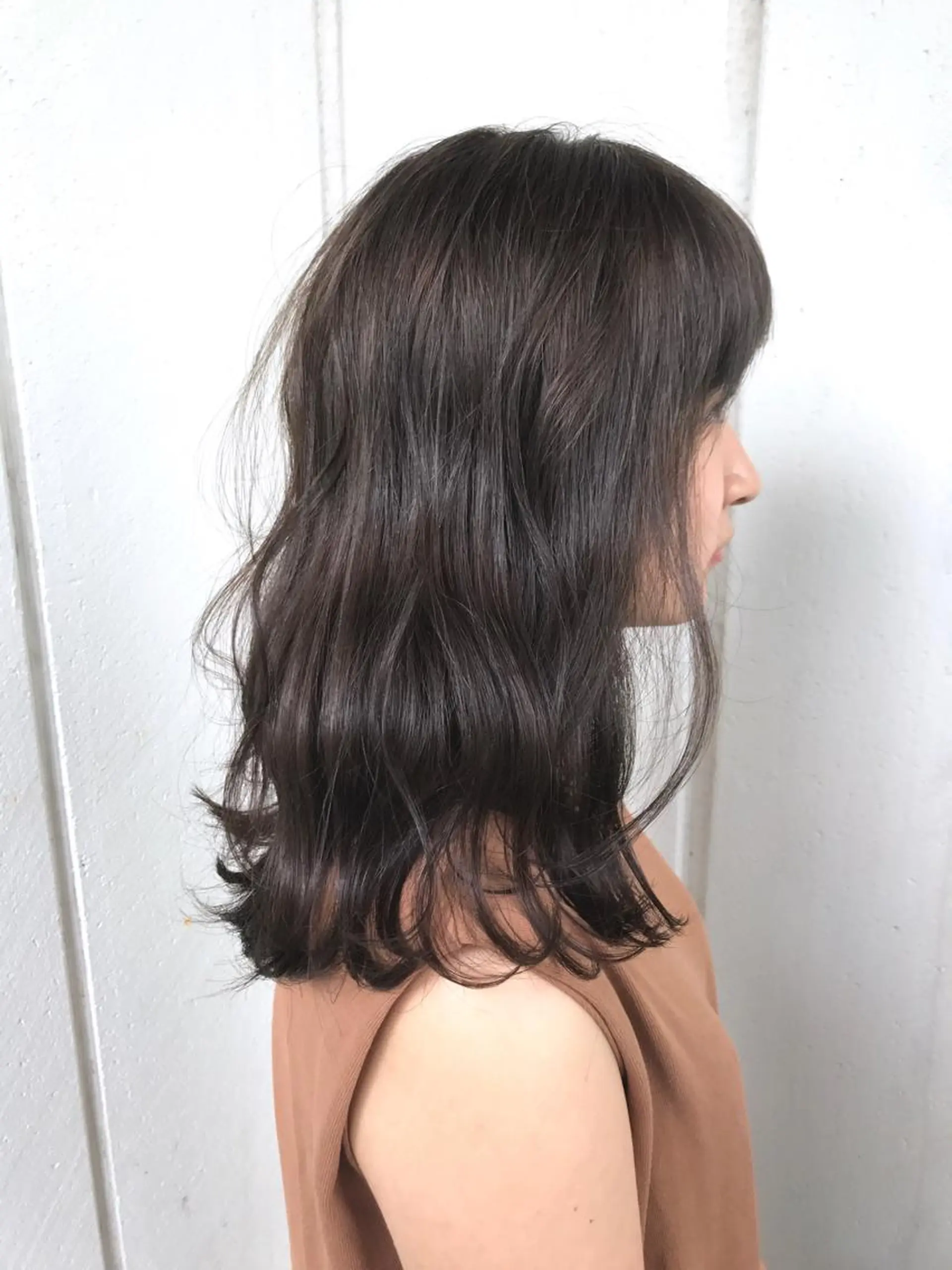 セミロング カラー パーマ ヘアアレンジ キッズ ベージュカラー 境 健助のヘアスタイル