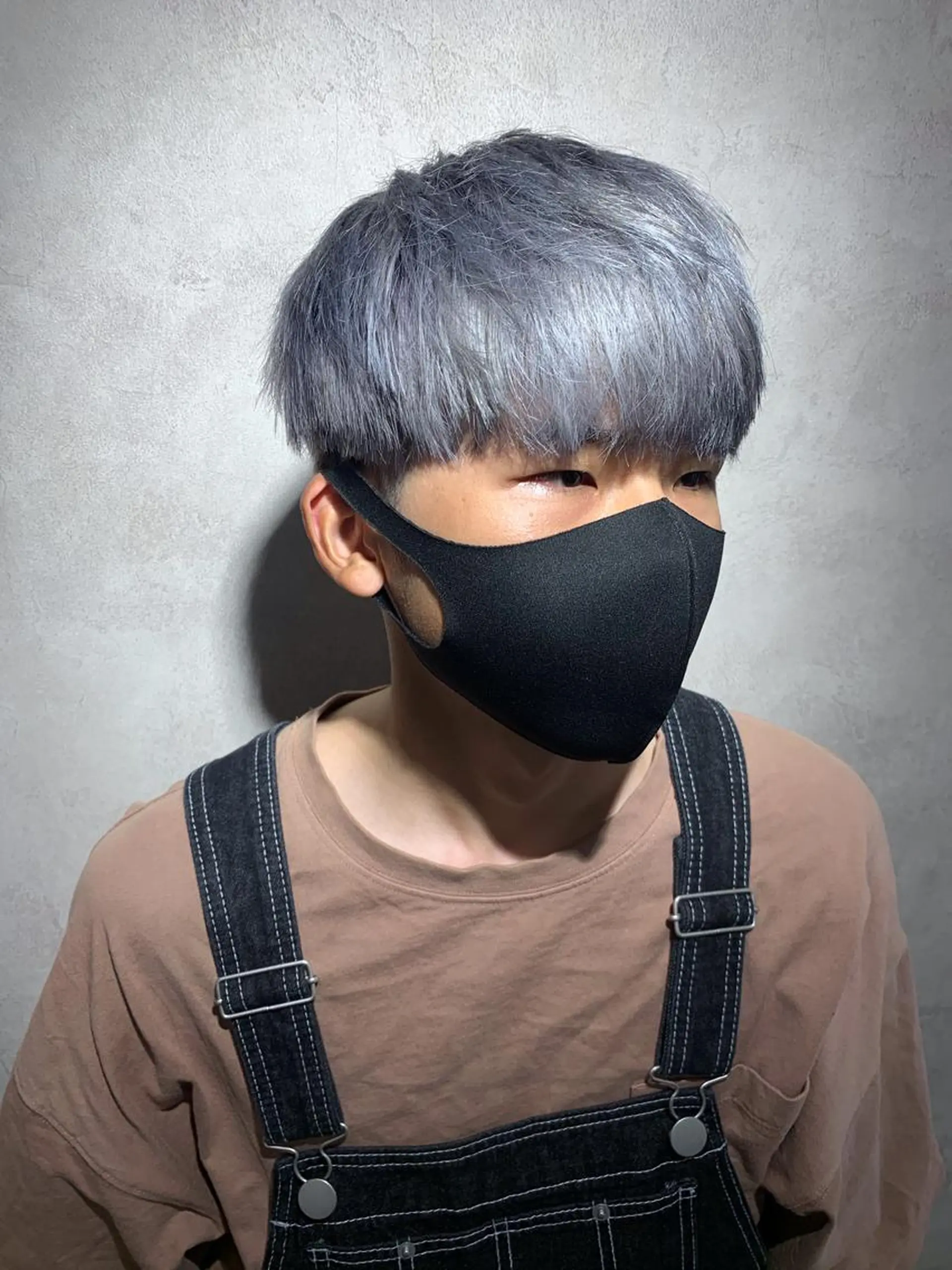 ショート カラー メンズ マッシュ シルバー FABLE HAIR ファブル難波・心斎橋のヘアスタイル