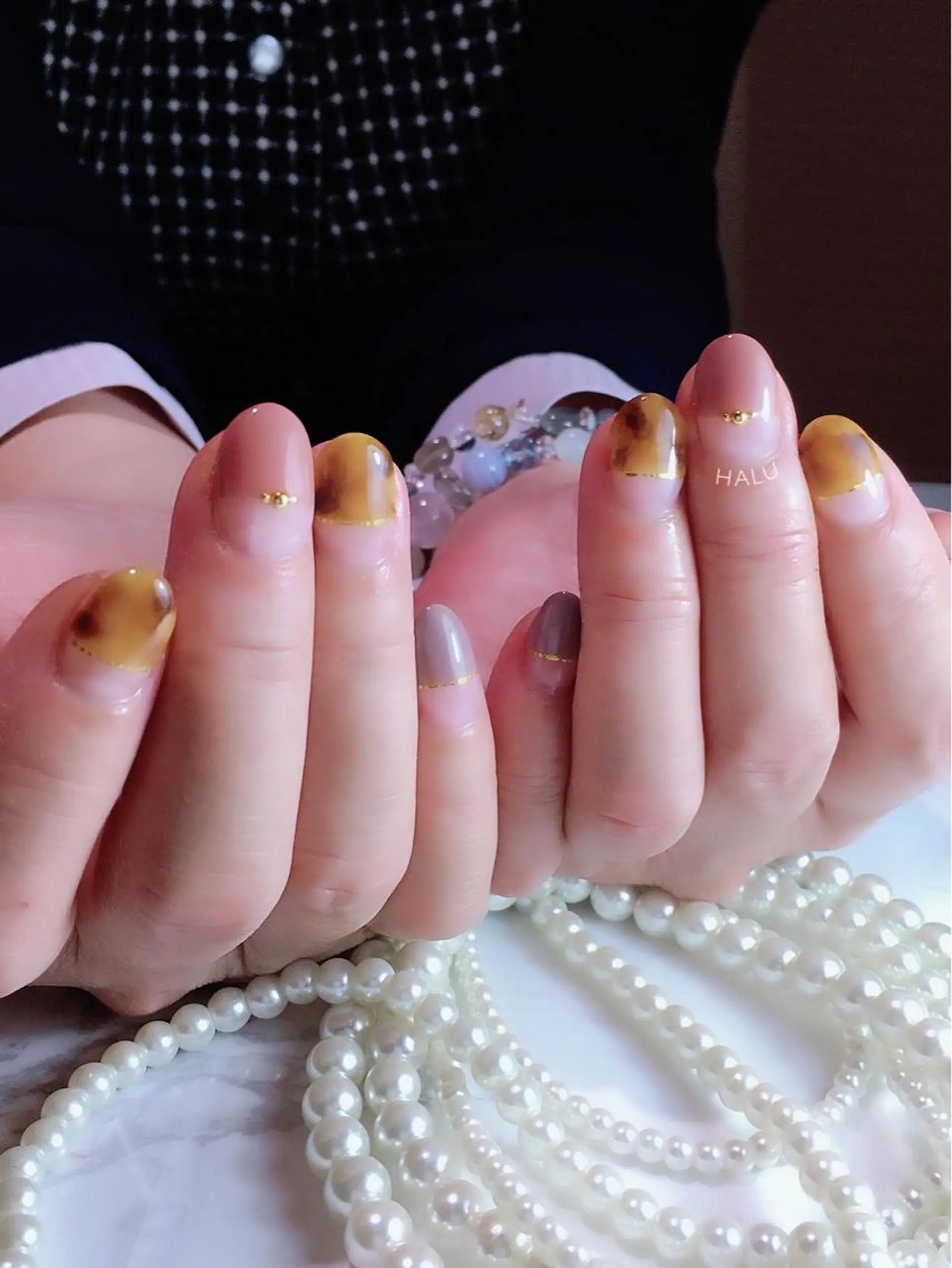 ネイル べっ甲ネイル HALU ハルのネイルデザイン