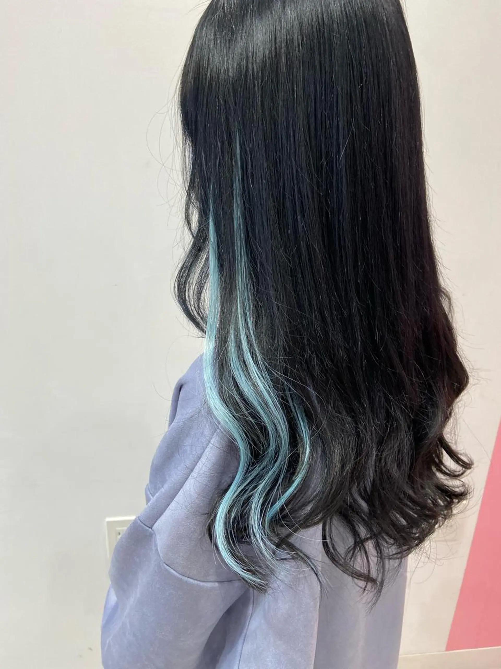 ロング シールエクステ くびれヘア エクステ 顔周りカット 韓国風ヘア 新宿/韓国ヘア 中明度カラー/かやのヘアスタイル