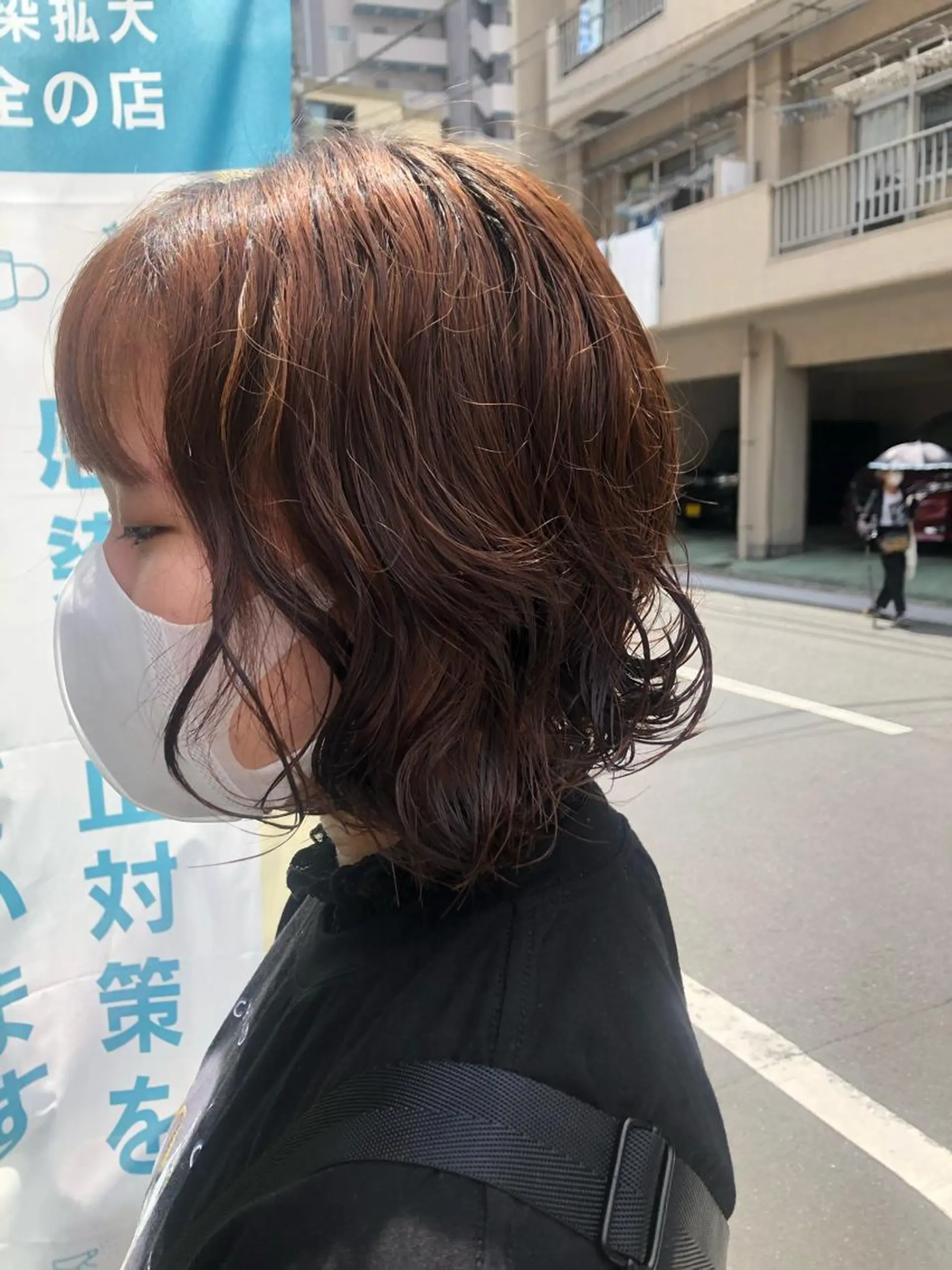 ミディアム ミディアムパーマ メンズパーマ、カラー 大募集村上莉奈のヘアスタイル