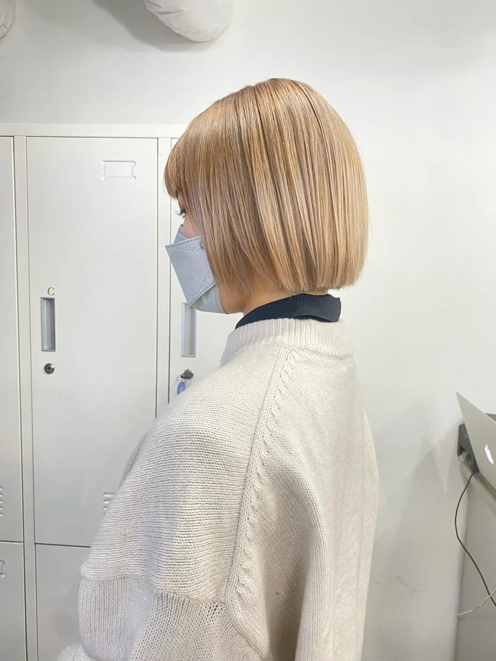 ミディアム カラー 似合わせベージュ 🍯ayumi🍯のヘアスタイル