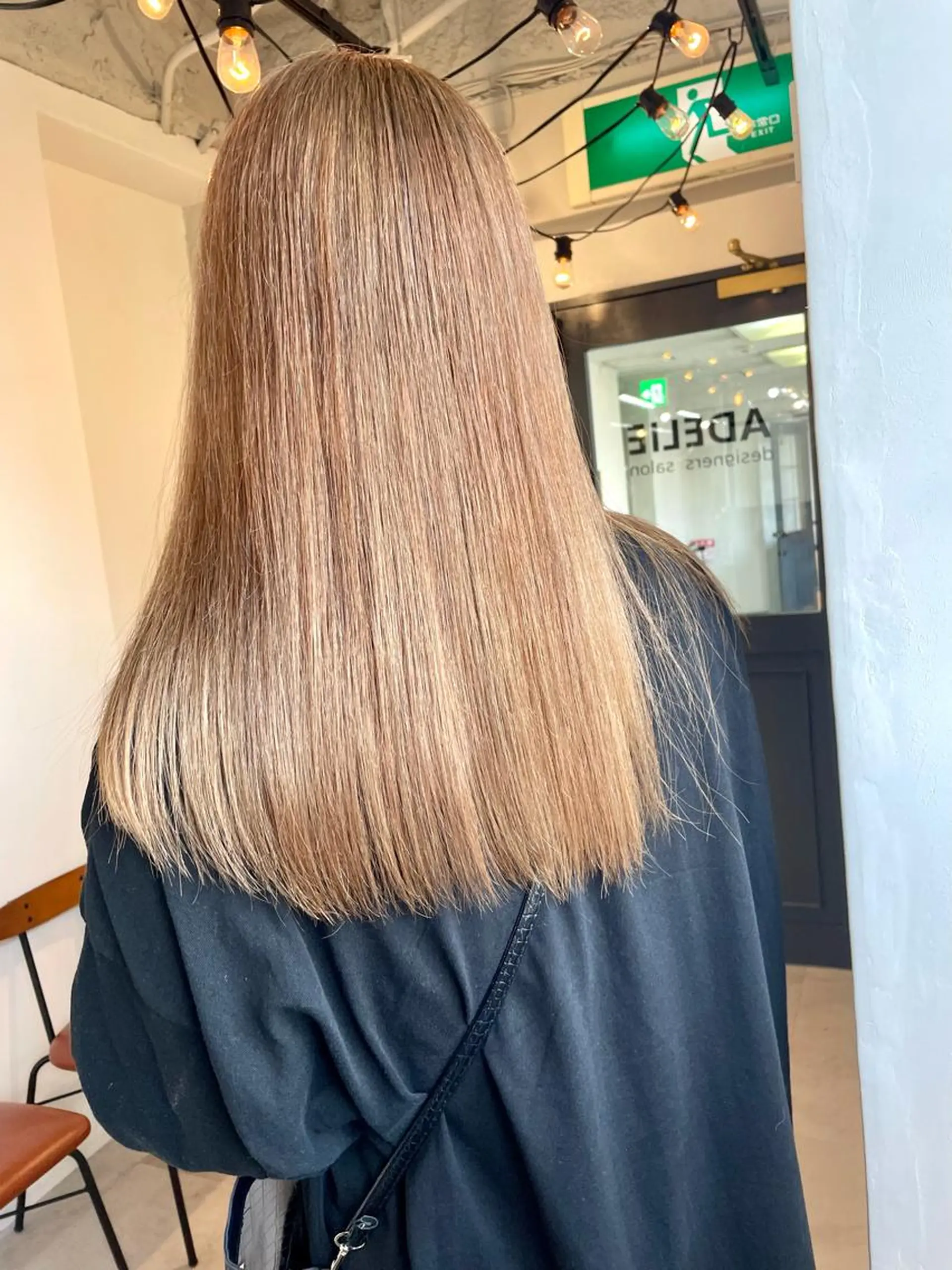 ミディアム カラー ベージュカラー ブリーチ ヘアカラー トリートメント 難波/心斎橋/ボブ/ 髪質改善/ハイトーンのヘアスタイル