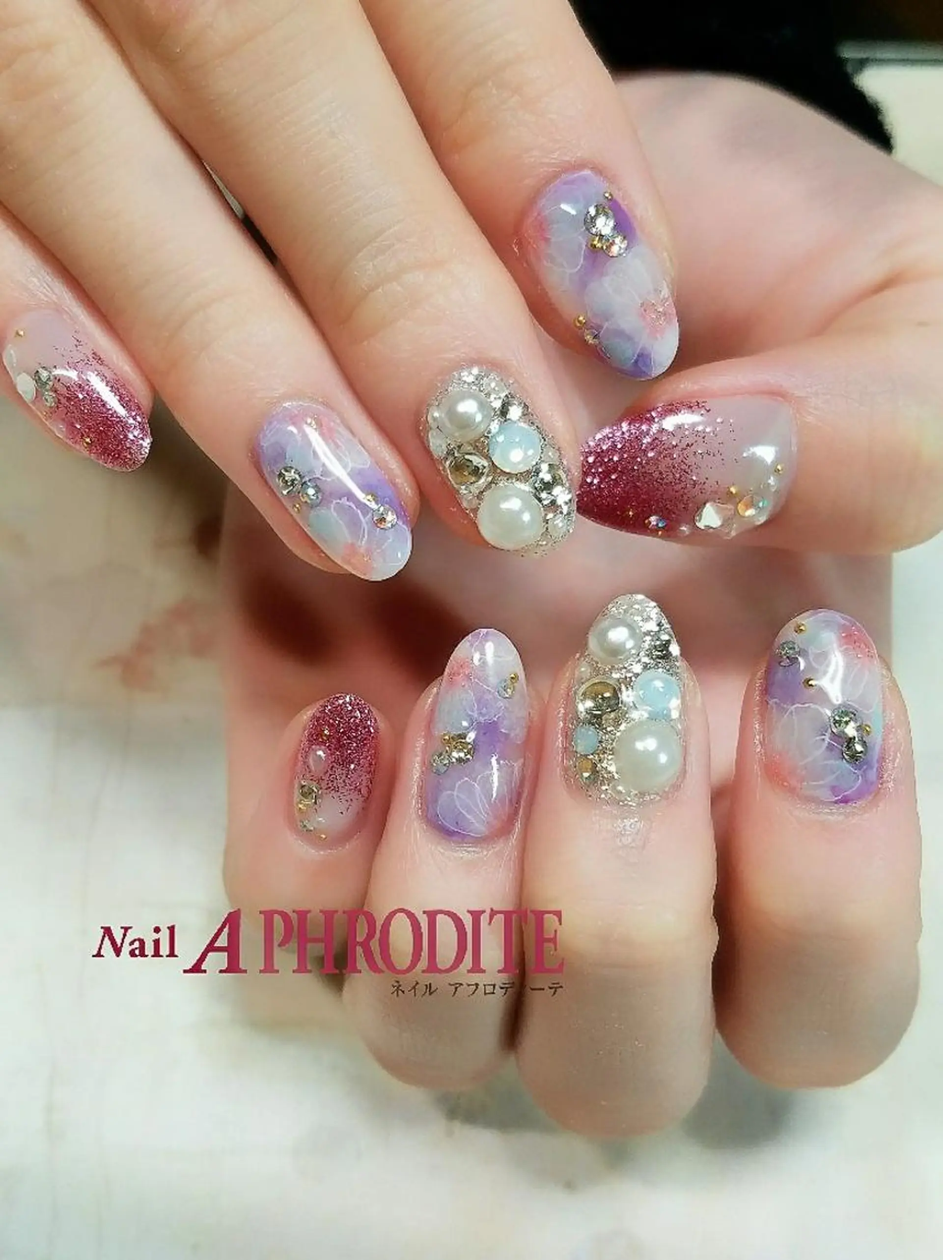 ネイル フラワーネイル Nail  Aphroditeのネイルデザイン