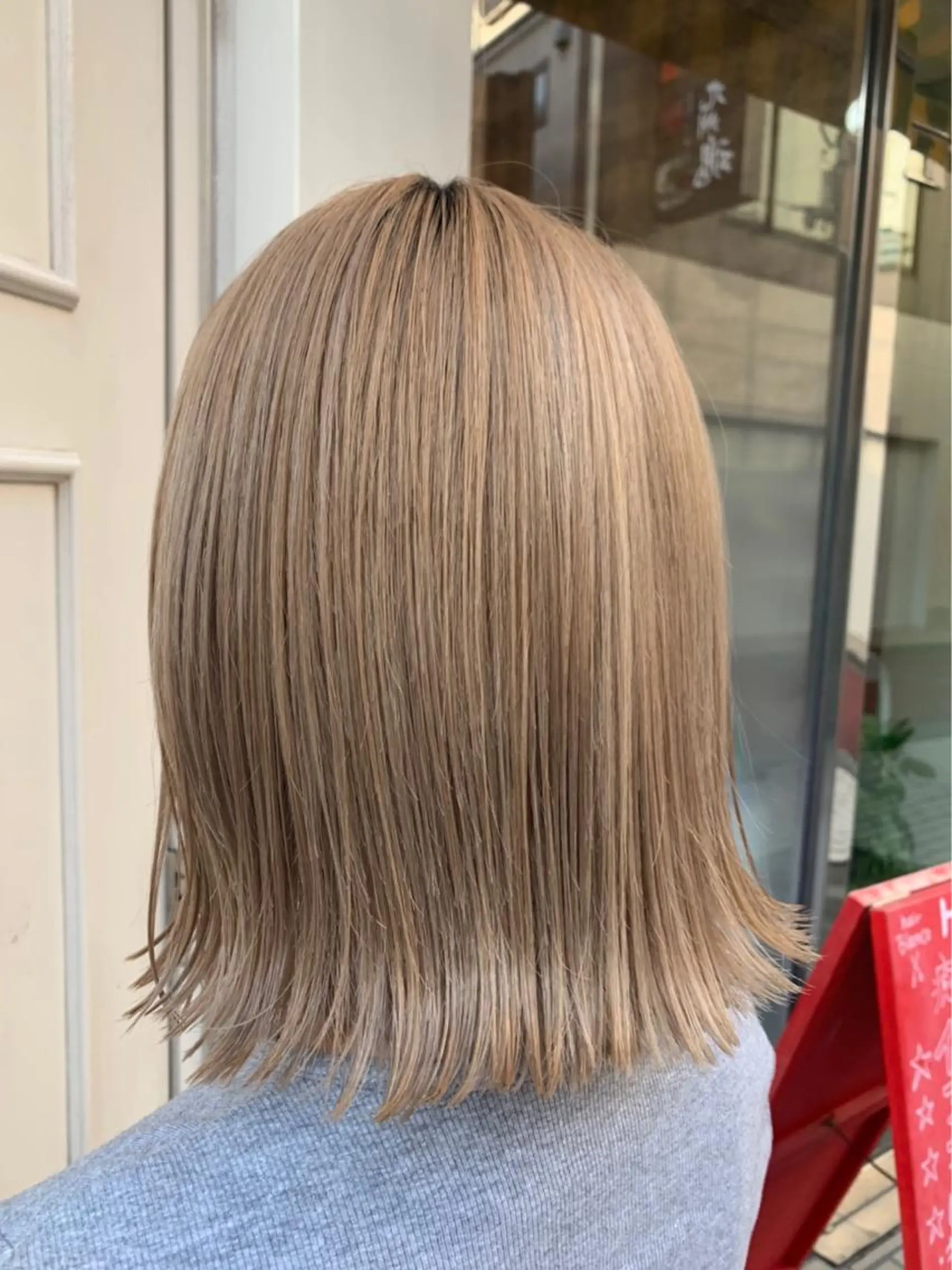 ミディアム カラー ベージュカラー ブロンド ブロンドベージュ 🫟Blanco🫟 Color&Careのヘアスタイル