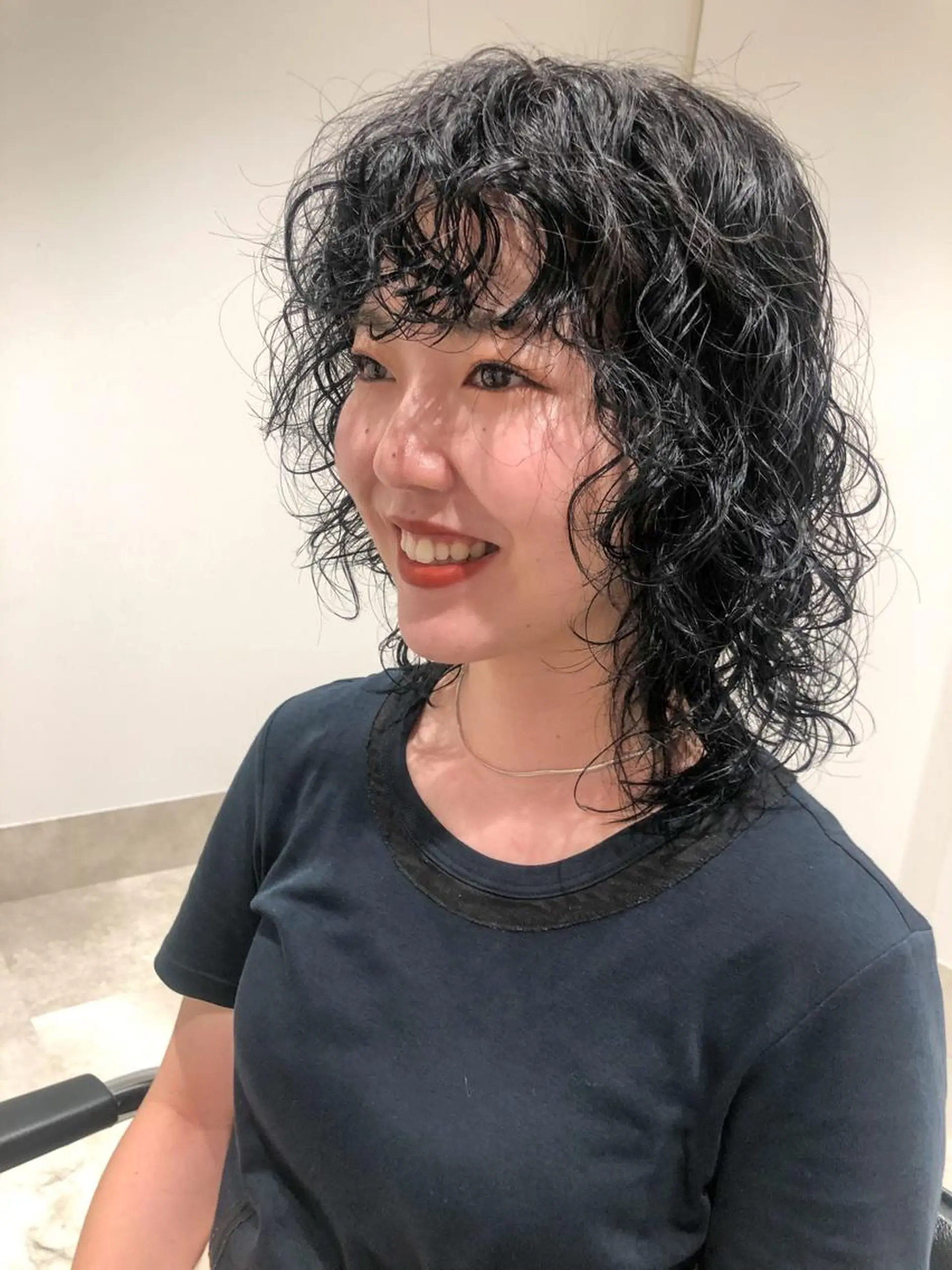 ミディアム カラー カット パーマ トリートメント センスをお届けします 大谷将生infpのヘアスタイル