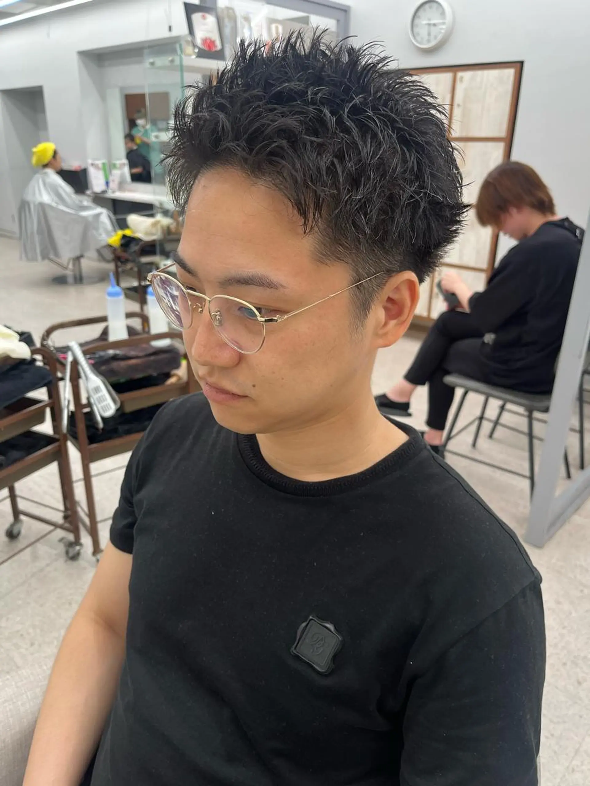 メンズ スパイキーショート カット 🍐シャドウパーマ メンズ特化/守岡🍐のヘアスタイル