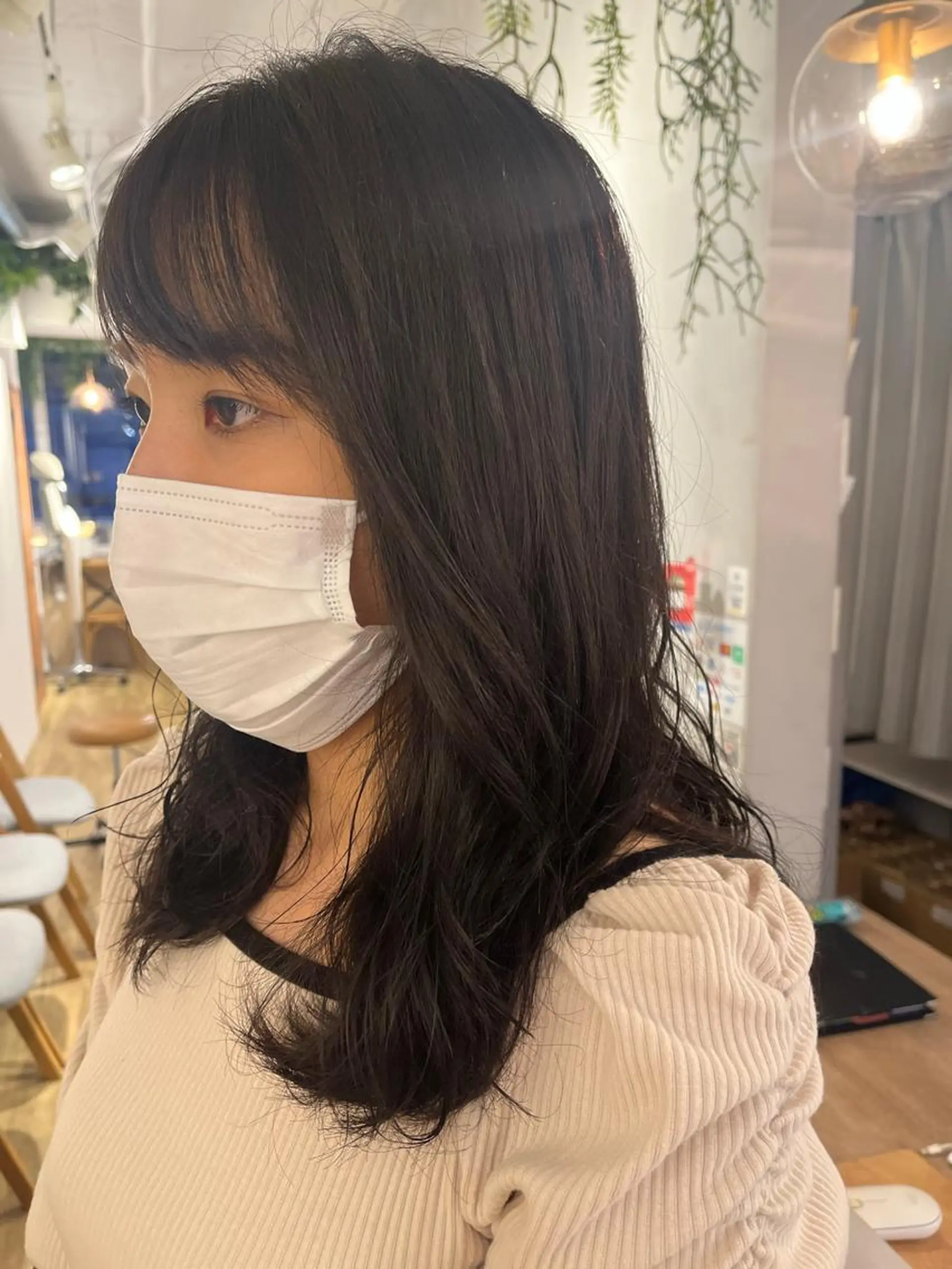 セミロング パーマ カット トリートメント ショート/ボブ/透明 感カラー/高橋あみのヘアスタイル