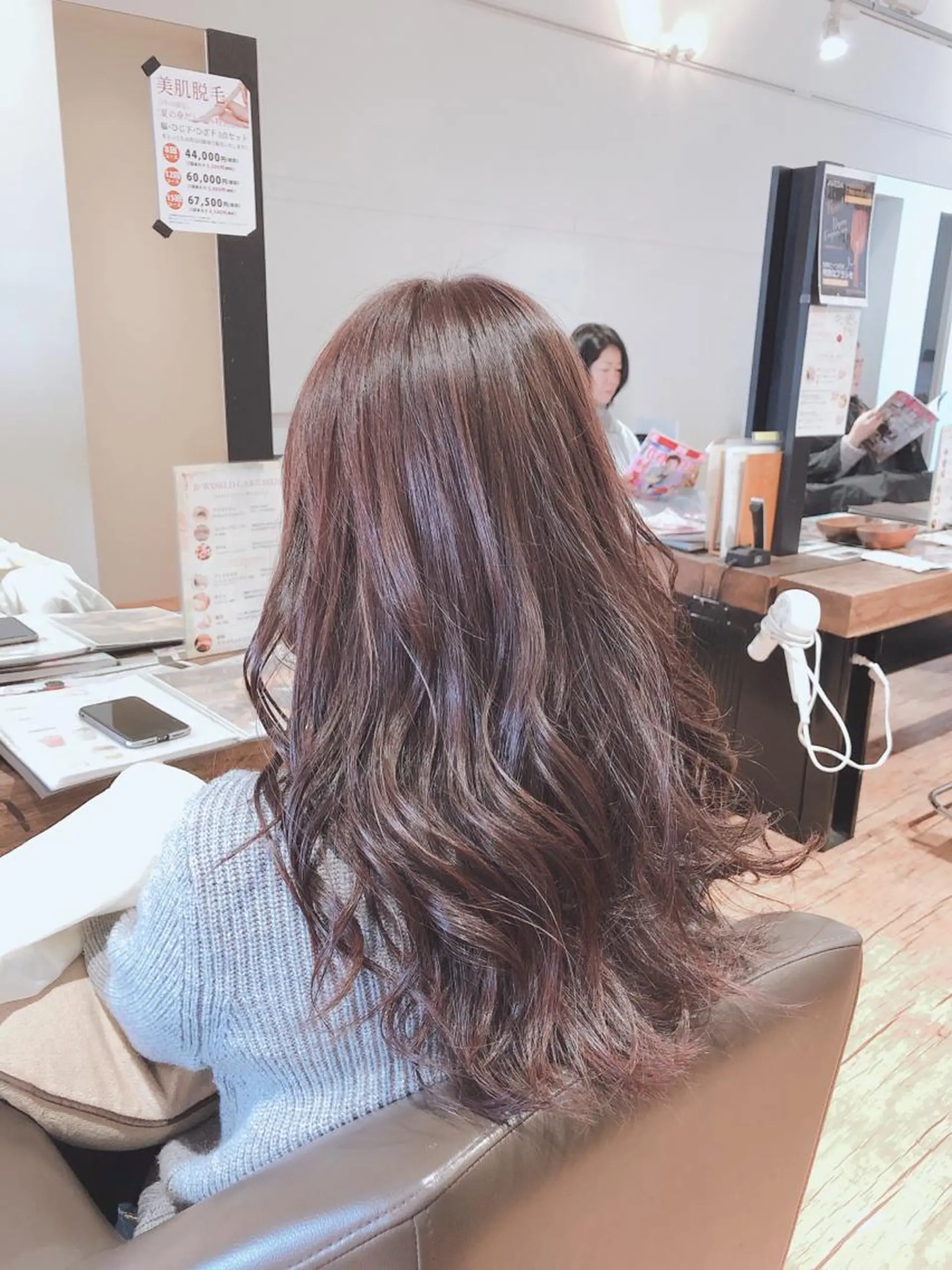 ロング アッシュ パープルカラー カット ヘアカラー トリートメント ヘッドスパ 魅力引き出しUP😉 ✂︎吉田尚矢✂︎のヘアスタイル