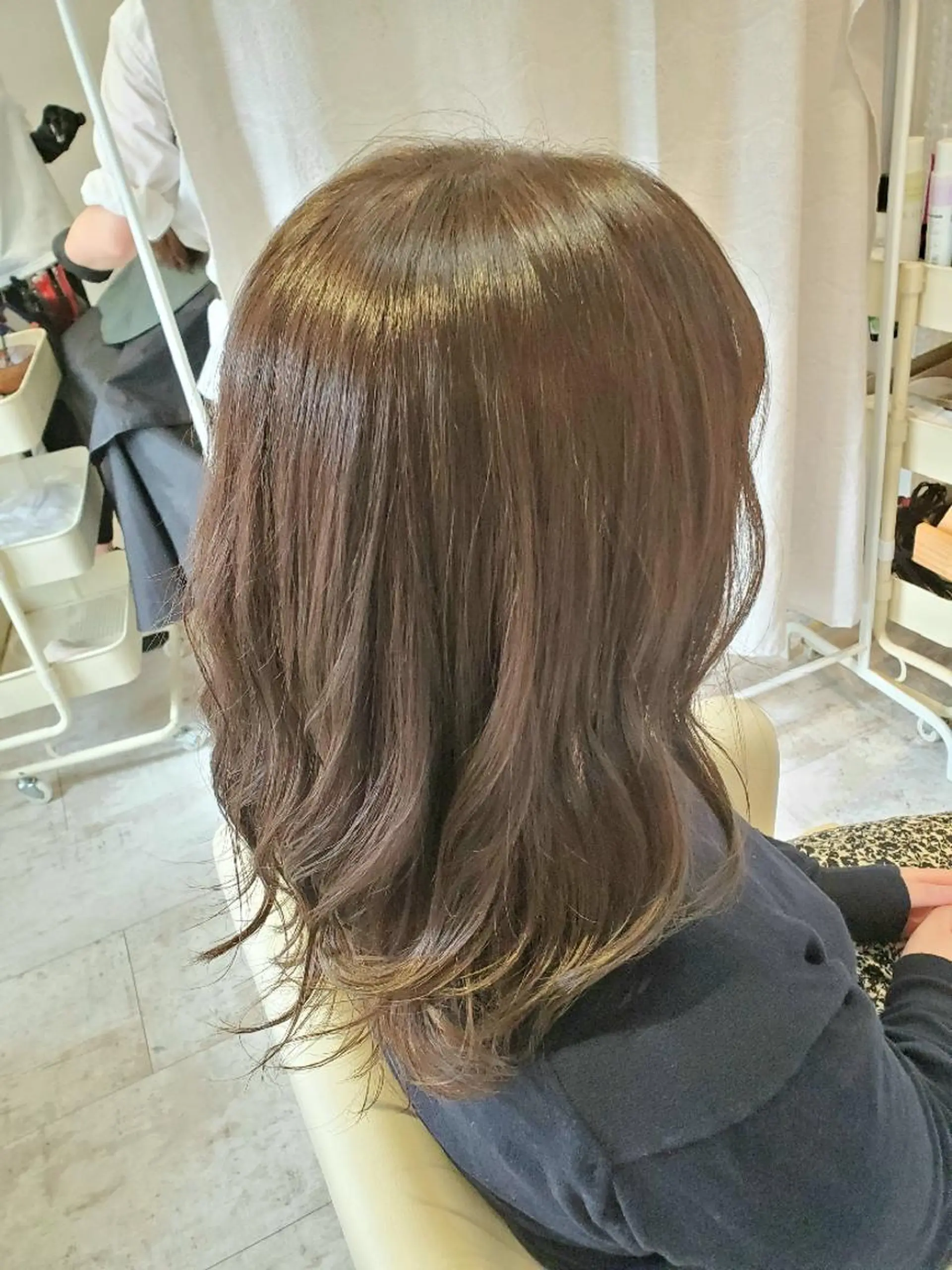 ミディアム カラー アッシュ 透明感カラー 北九州美容室 🕊️わかな✂︎のヘアスタイル