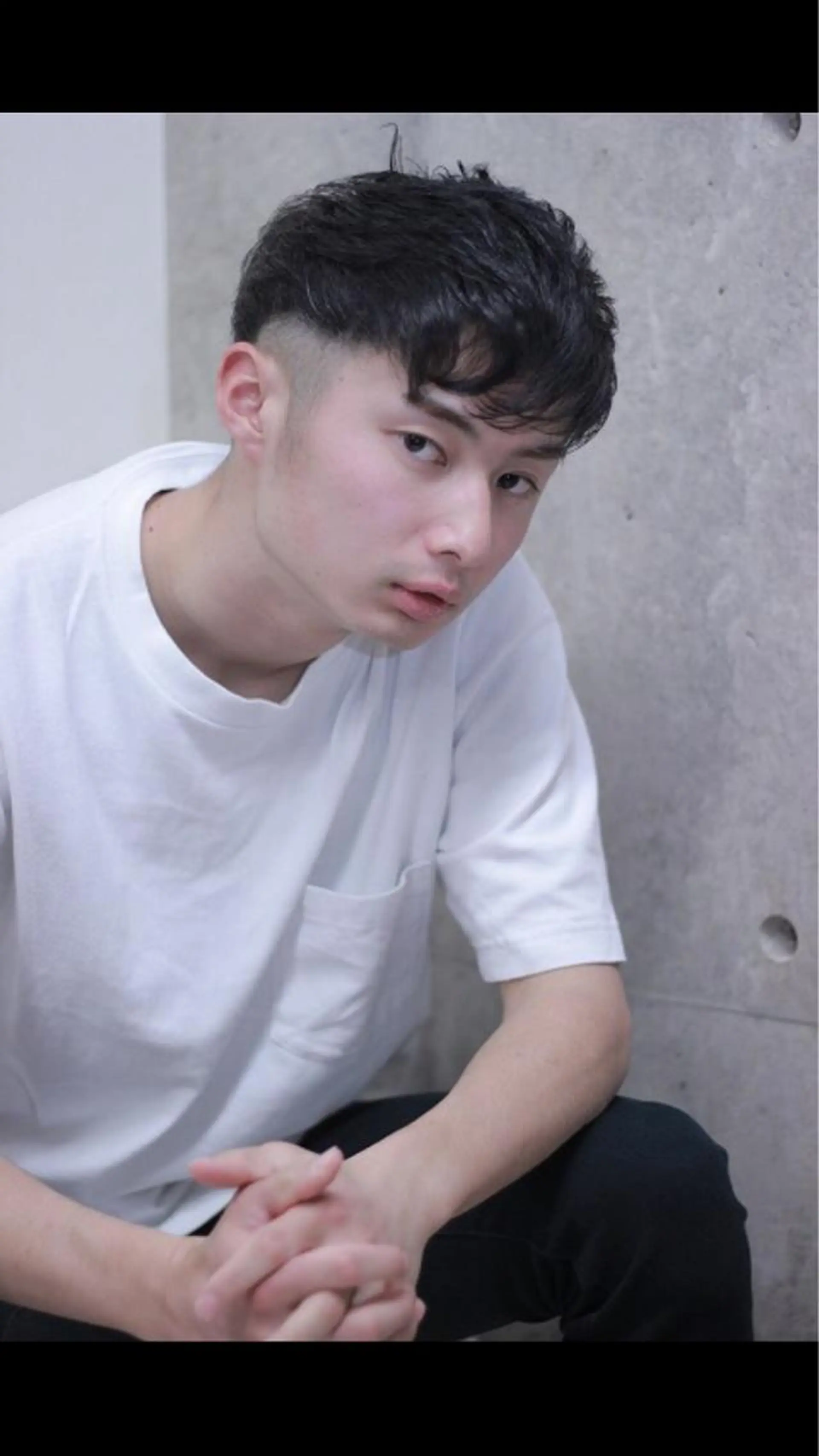 ショート パーマ メンズ フェードカット メンズパーマ cachecache所属・及川 光のヘアスタイル