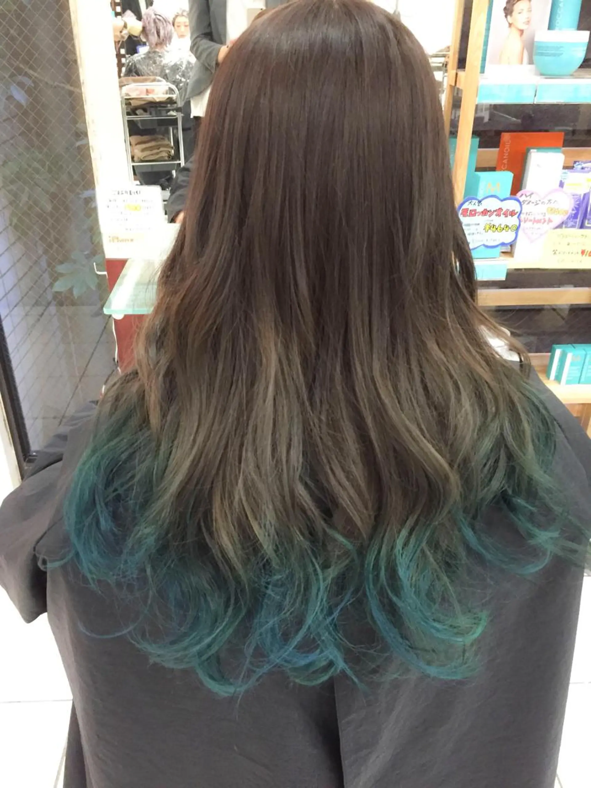 セミロング カラー パーマ ヘアアレンジ モテ髪透明感❤️ デイズヘアカラーのヘアスタイル