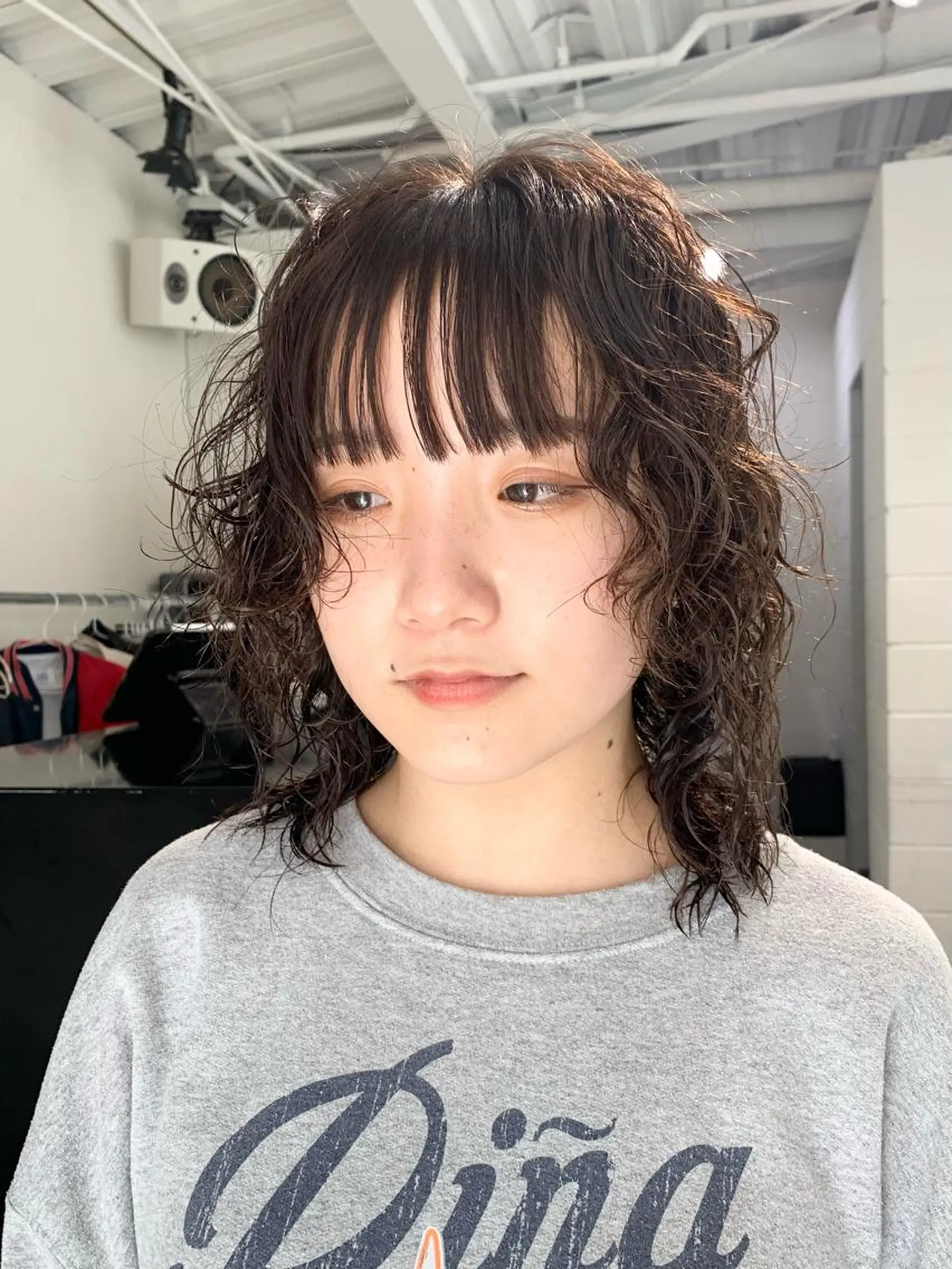 ミディアム パーマ カット パーマ トリートメント レイヤーカット/艶髪 ✨💭KIRARIのヘアスタイル