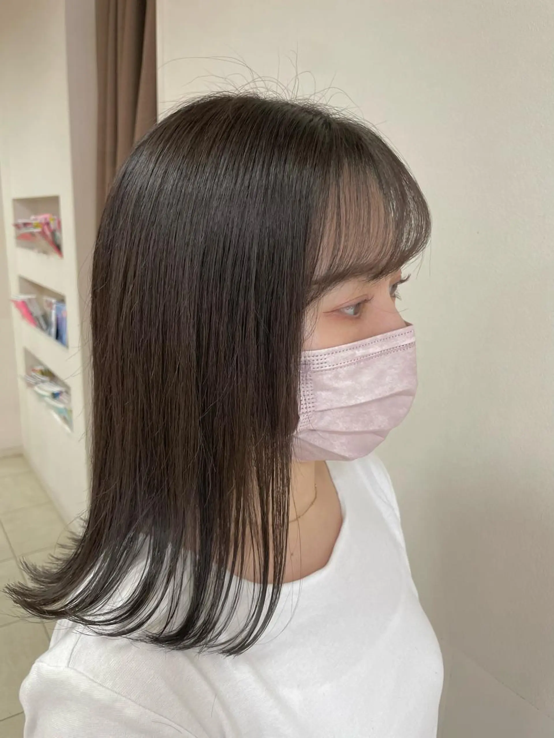 セミロング カラー ヘアアレンジ ヘアカラー トリートメント 【Sweep】おじま のぞみのヘアスタイル