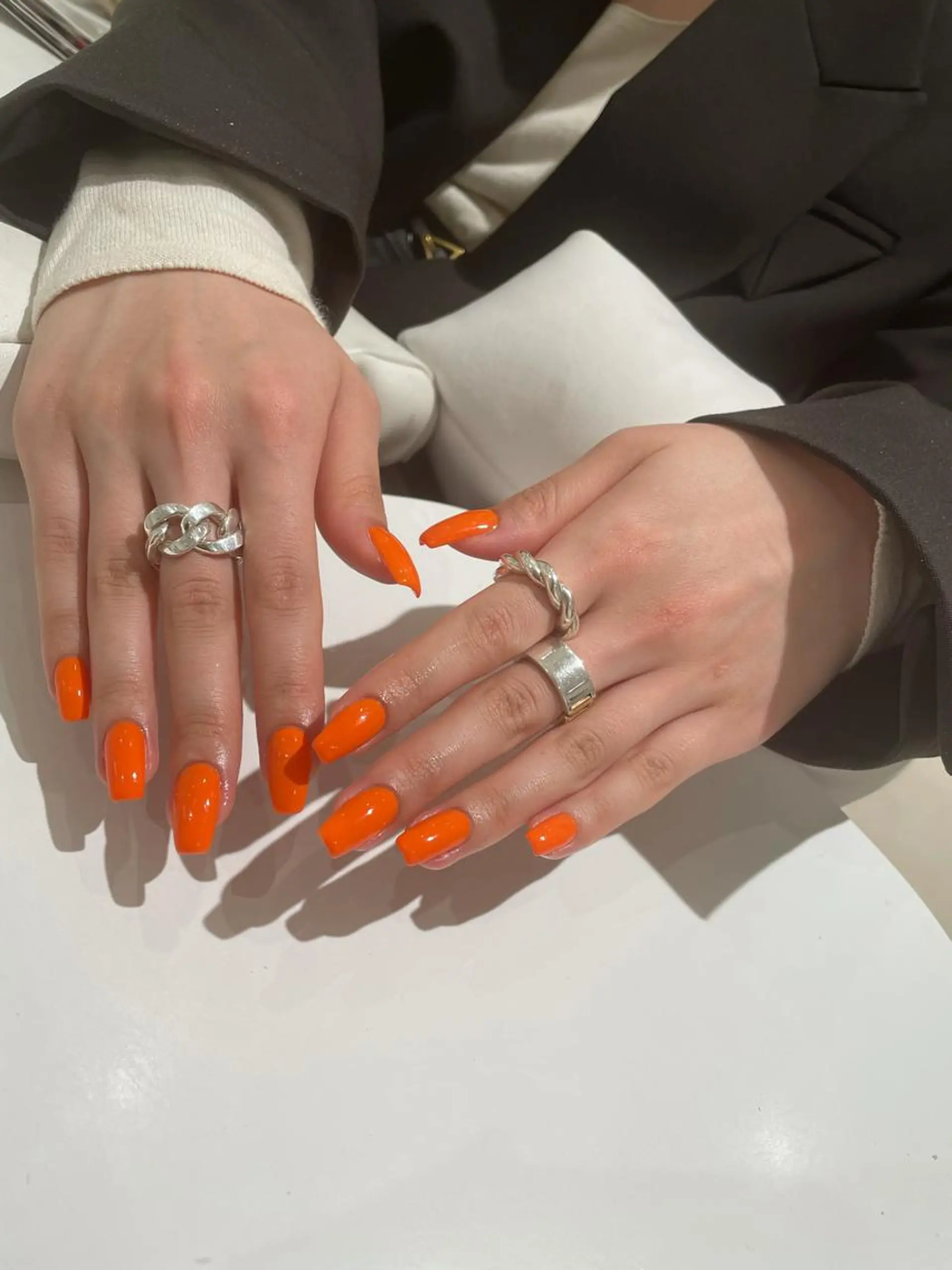 ネイル スクエアネイル ハンドネイル shimizu yuuのネイルデザイン