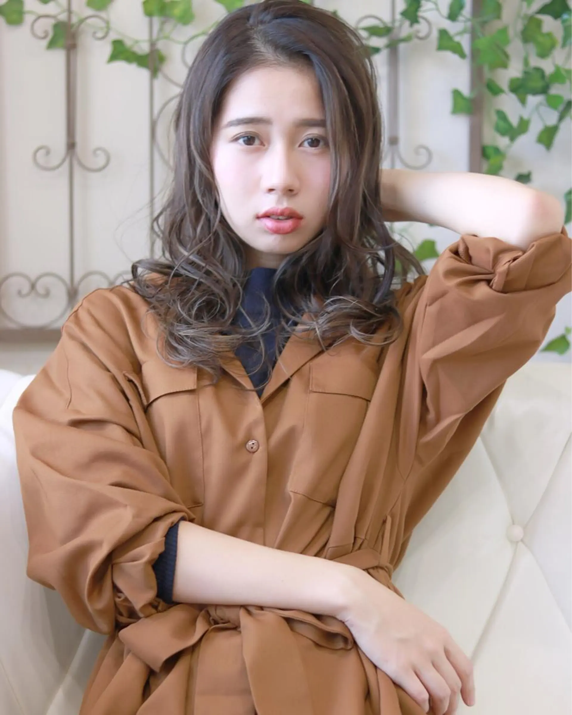 セミロング カラー ハイライトカラー ハイライト 柳澤 興輝のヘアスタイル