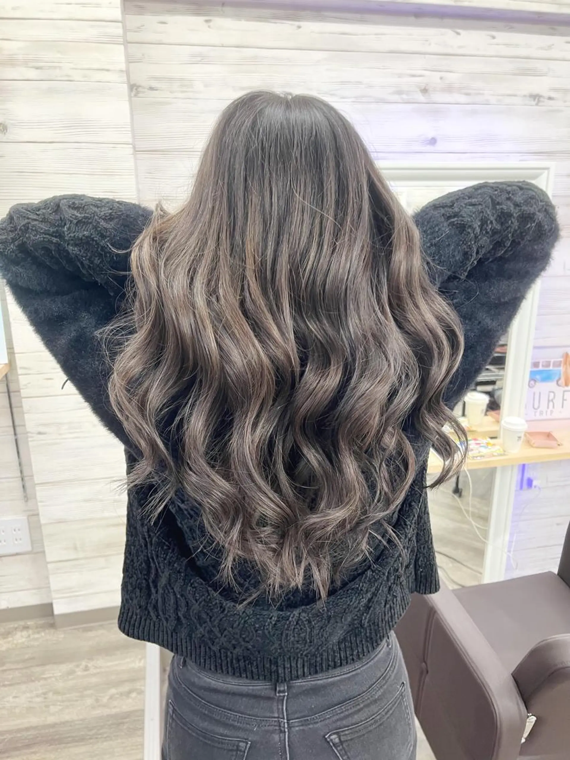 ロング ヘアカラー エクステ 枝毛カット＆髪質改善 満足NO.1岡しゃんのヘアスタイル