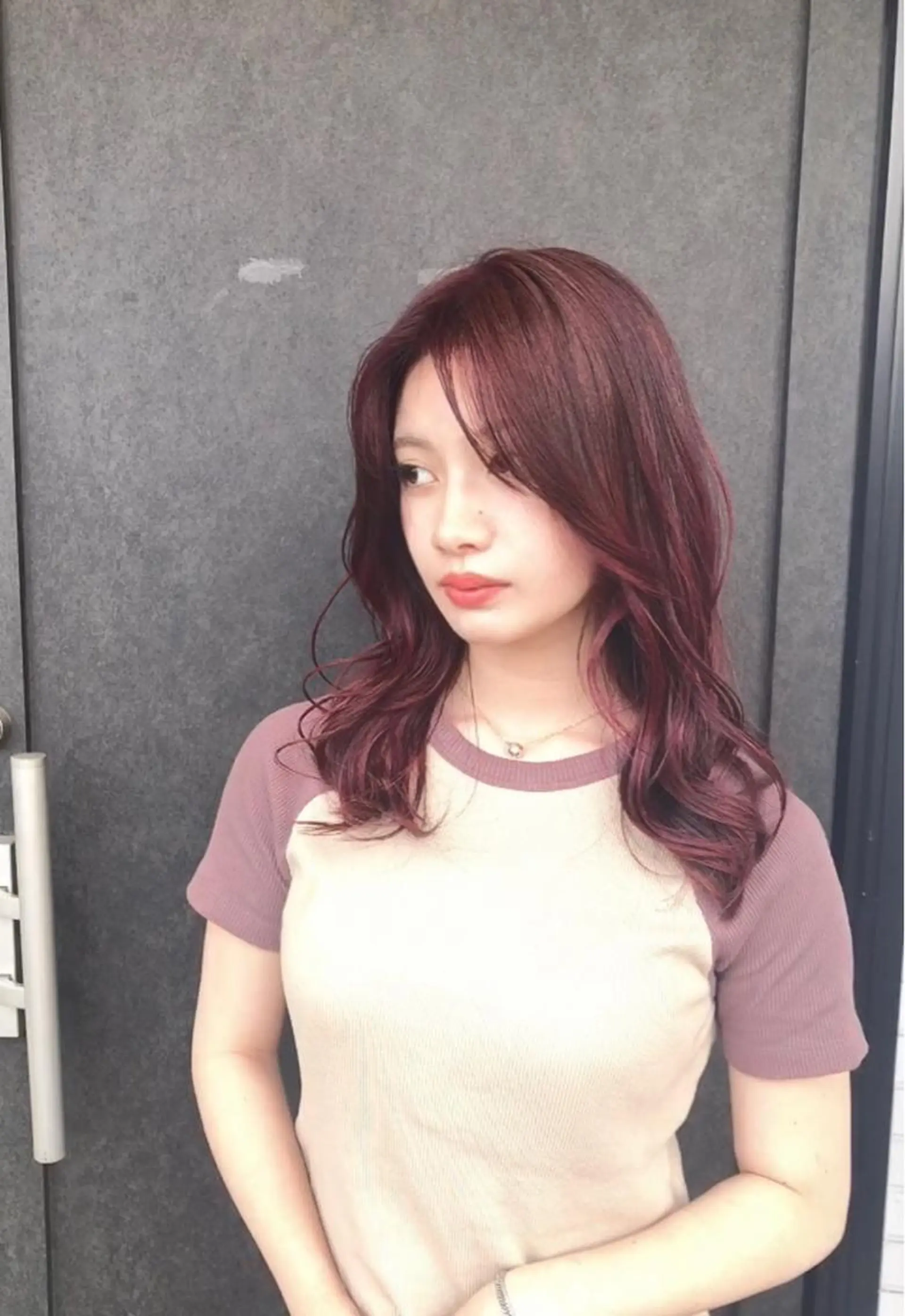 セミロング カット ヘアカラー トリートメント 菊池 幹のヘアスタイル