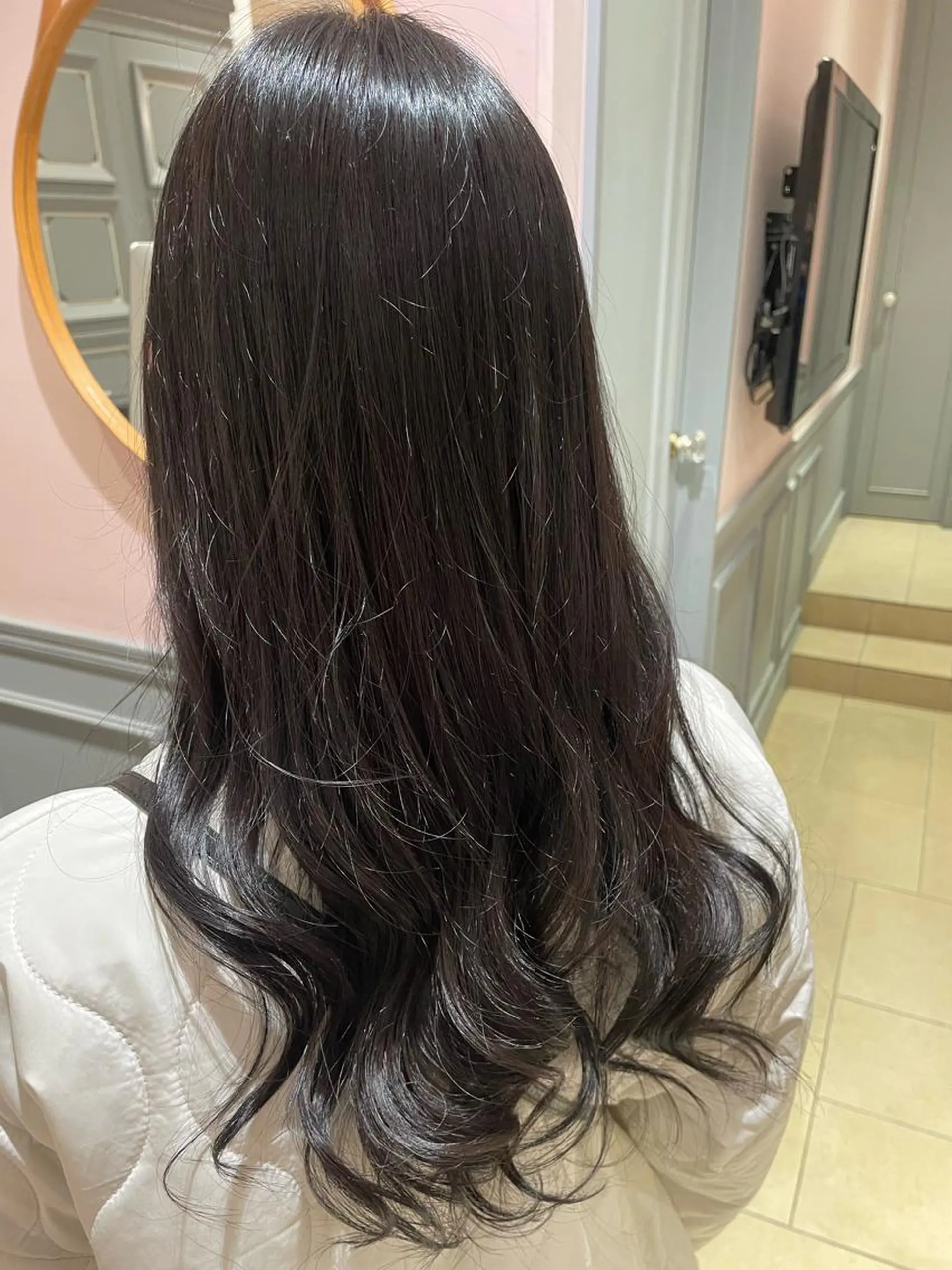 ロング カットモデル ヨネダのヘアスタイル