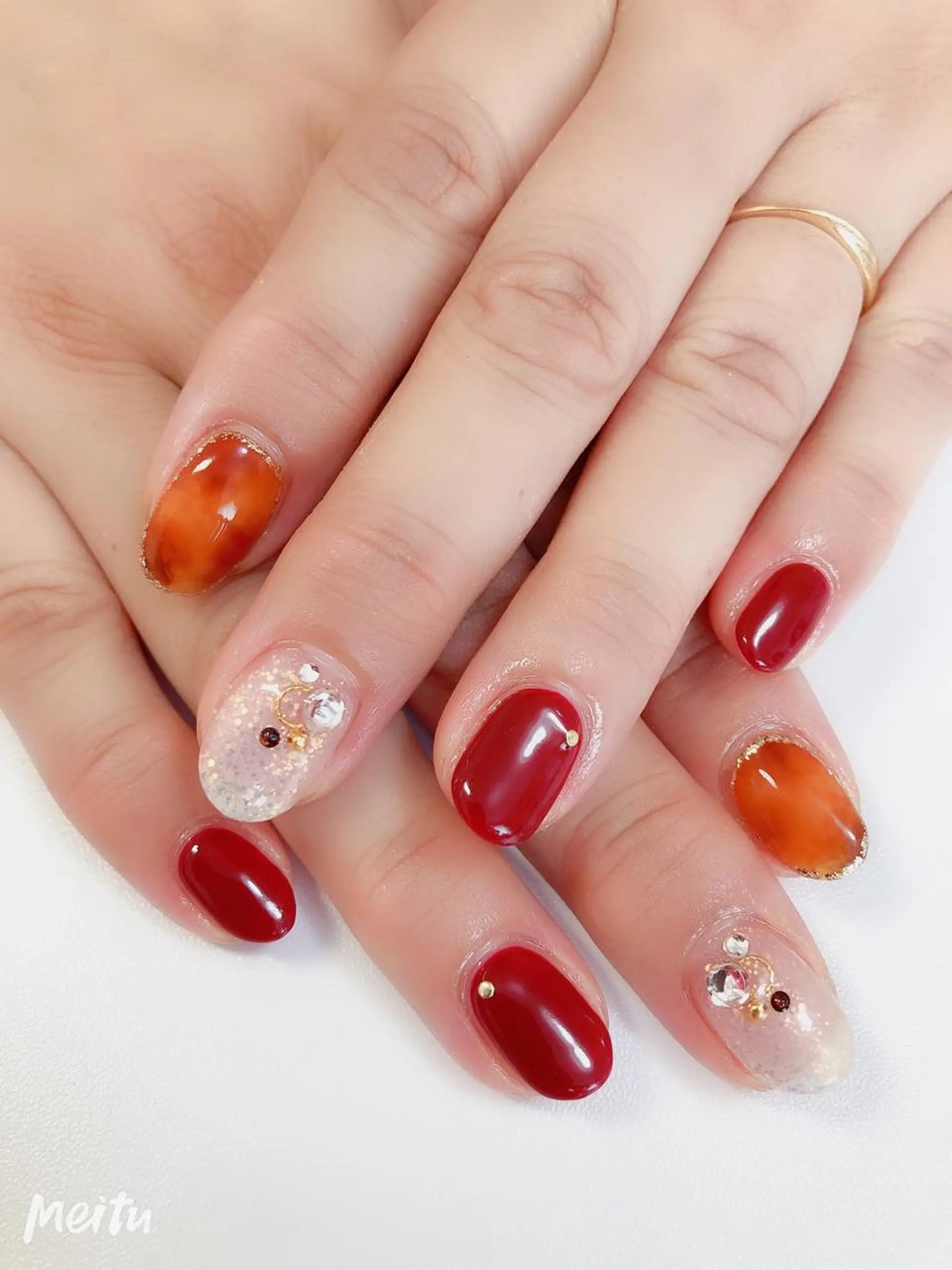 ネイル べっ甲ネイル ハンドネイル BeautyNail eyelashのネイルデザイン