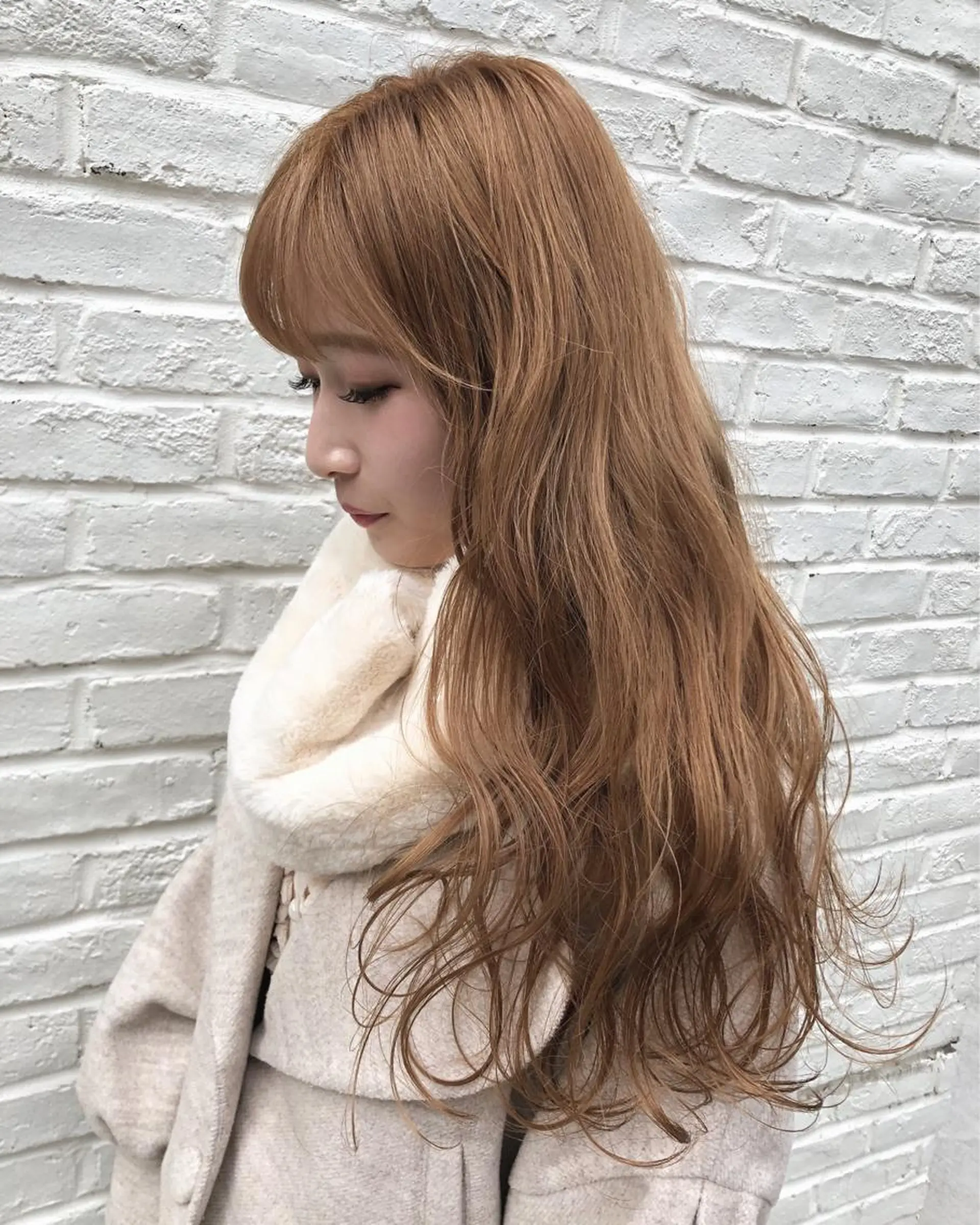 カラー ハイトーンカラー オレンジ ヘアカラー トリートメント レイヤーカット 古川洋之のヘアスタイル