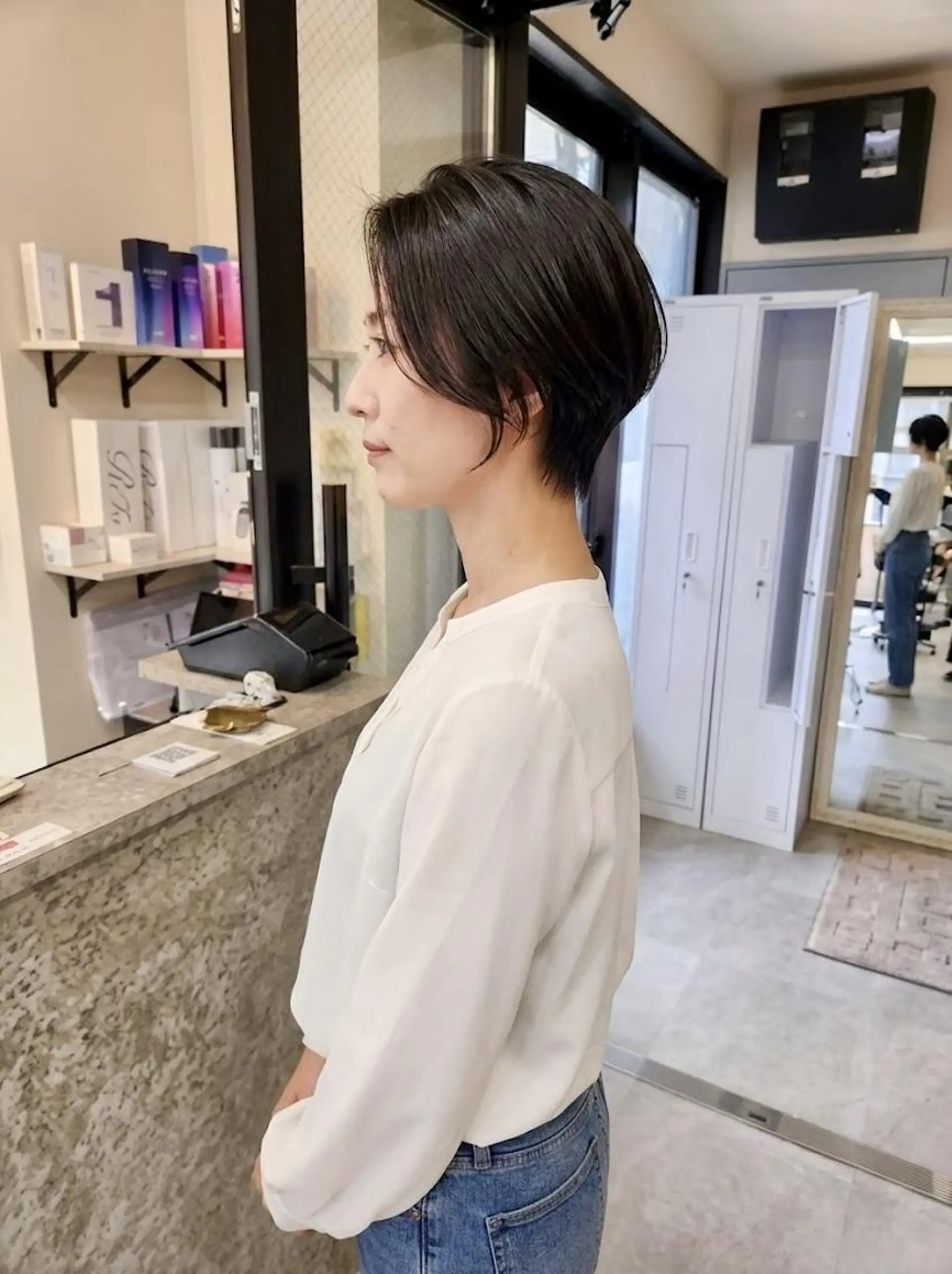 ショート ショートヘア ヘアカラー トリートメント 桜木町 2分 ミセスショートのヘアスタイル