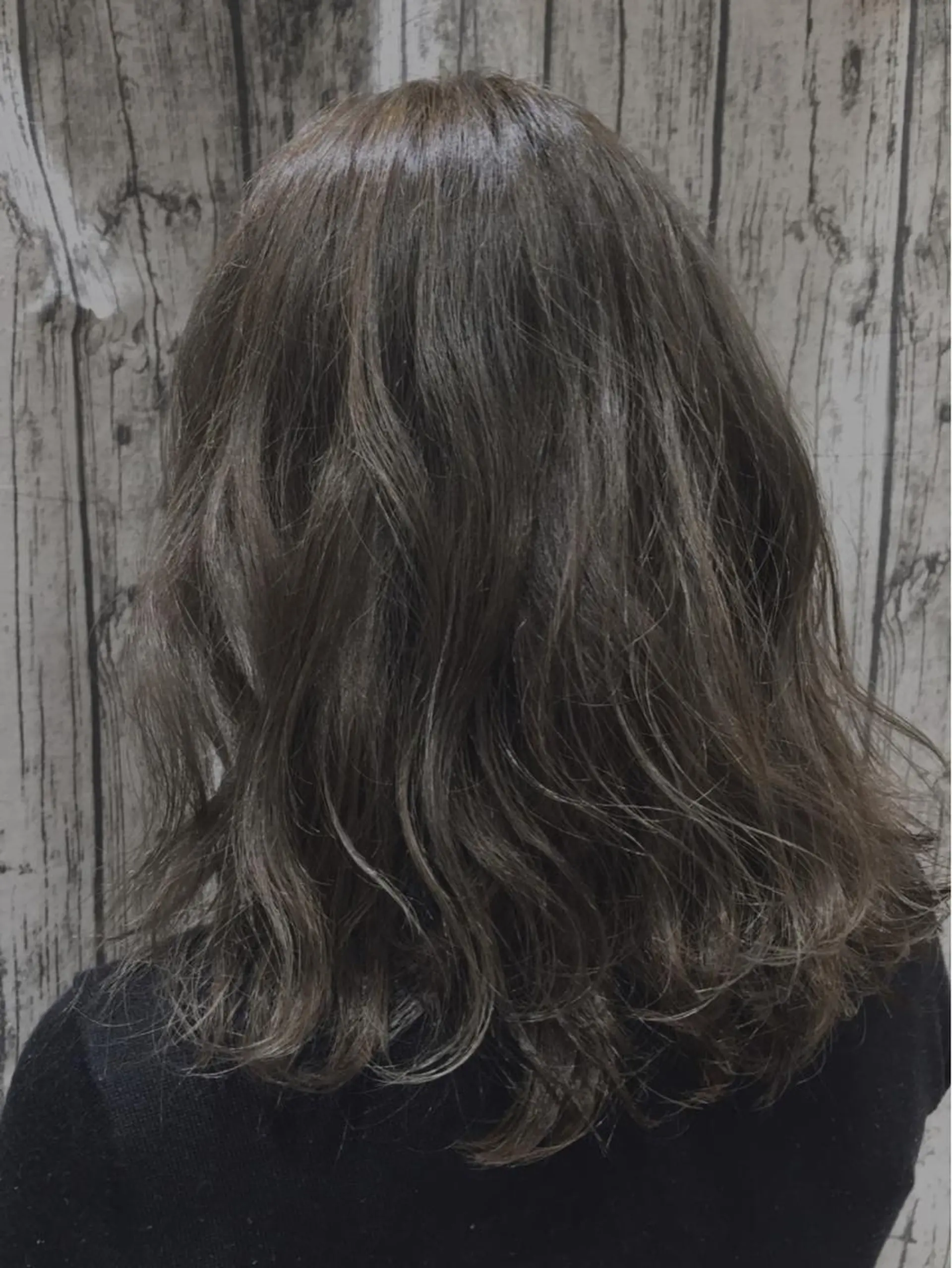 セミロング カラー ヘアアレンジ アッシュ アッシュグレー アッシュグレージュ グレージュ メンズパーマ特化/ メッシュ/薫/店長のヘアスタイル