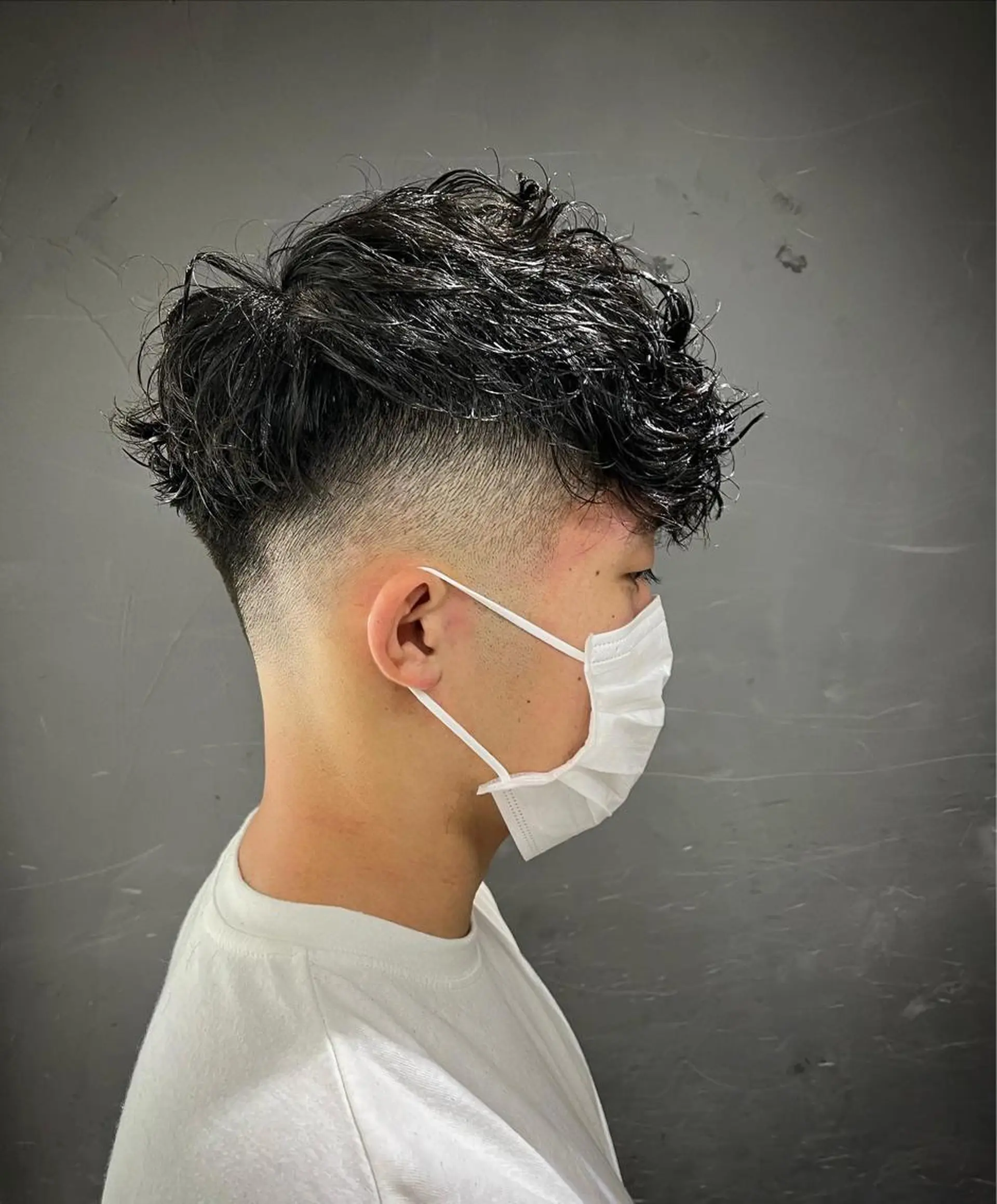 ショート メンズ フェードカット メンズパーマ スペインカール 京都駅メンズカット/ パーマ/Keigoのヘアスタイル